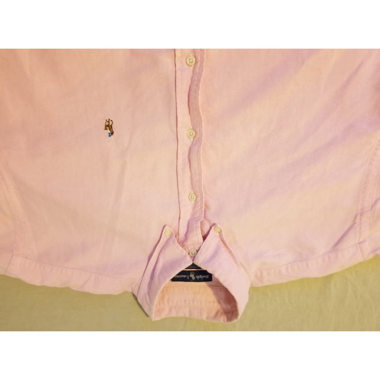 Polo Ralph Lauren Polo Ralph Lauren Dress Shirt Mens Button-Up 17 34 Pink Cotton Long Sleeve Shirt Mens Size 46R - 2 Thumbnail