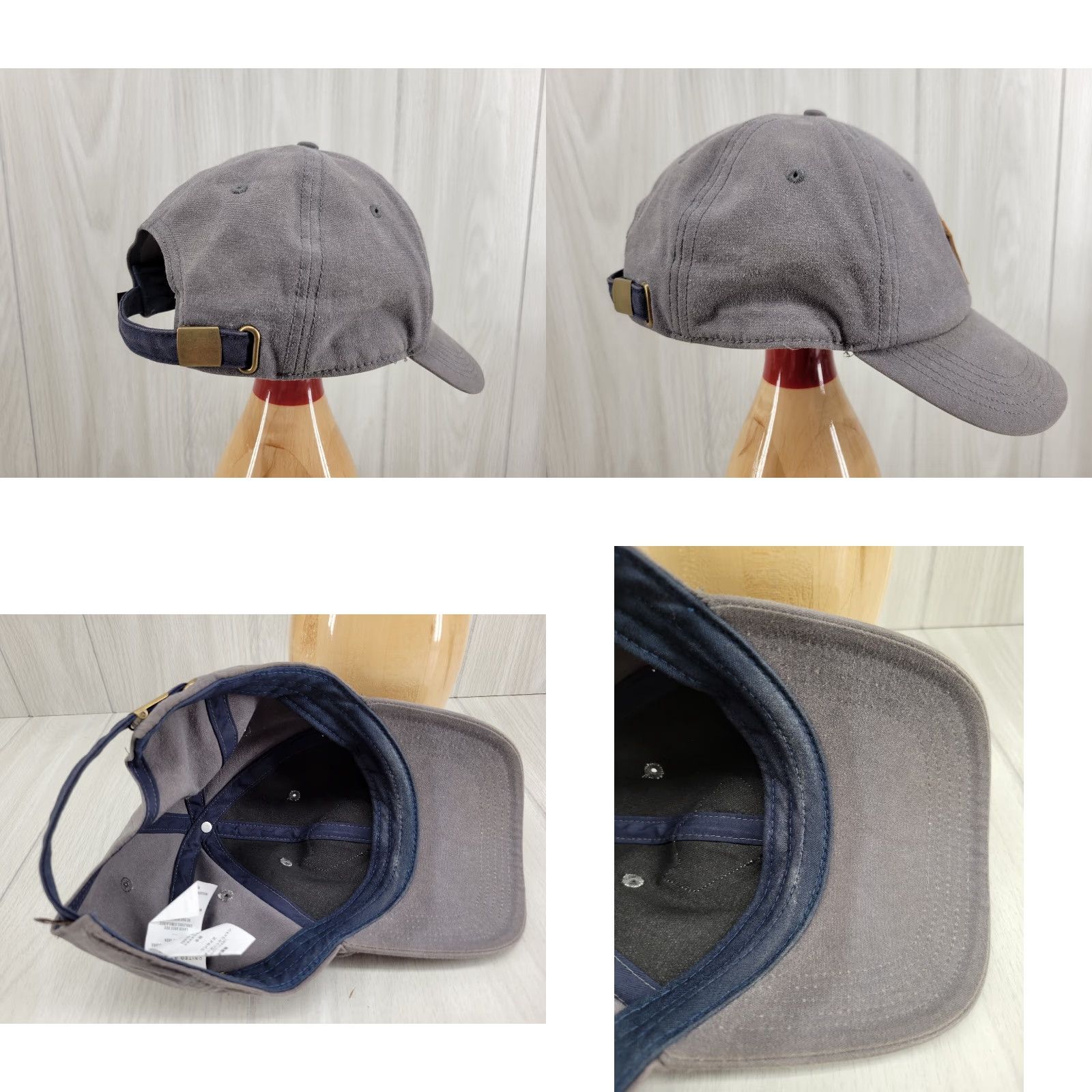 United By Blue United by Blue Trucker Hat 100% Organic Cotton Cap Leather Patch Mountains Adjustable Unisex Adults Blue Cotton Lightweight Breathable Casual Vintage? Size ONE SIZE - 8 Thumbnail