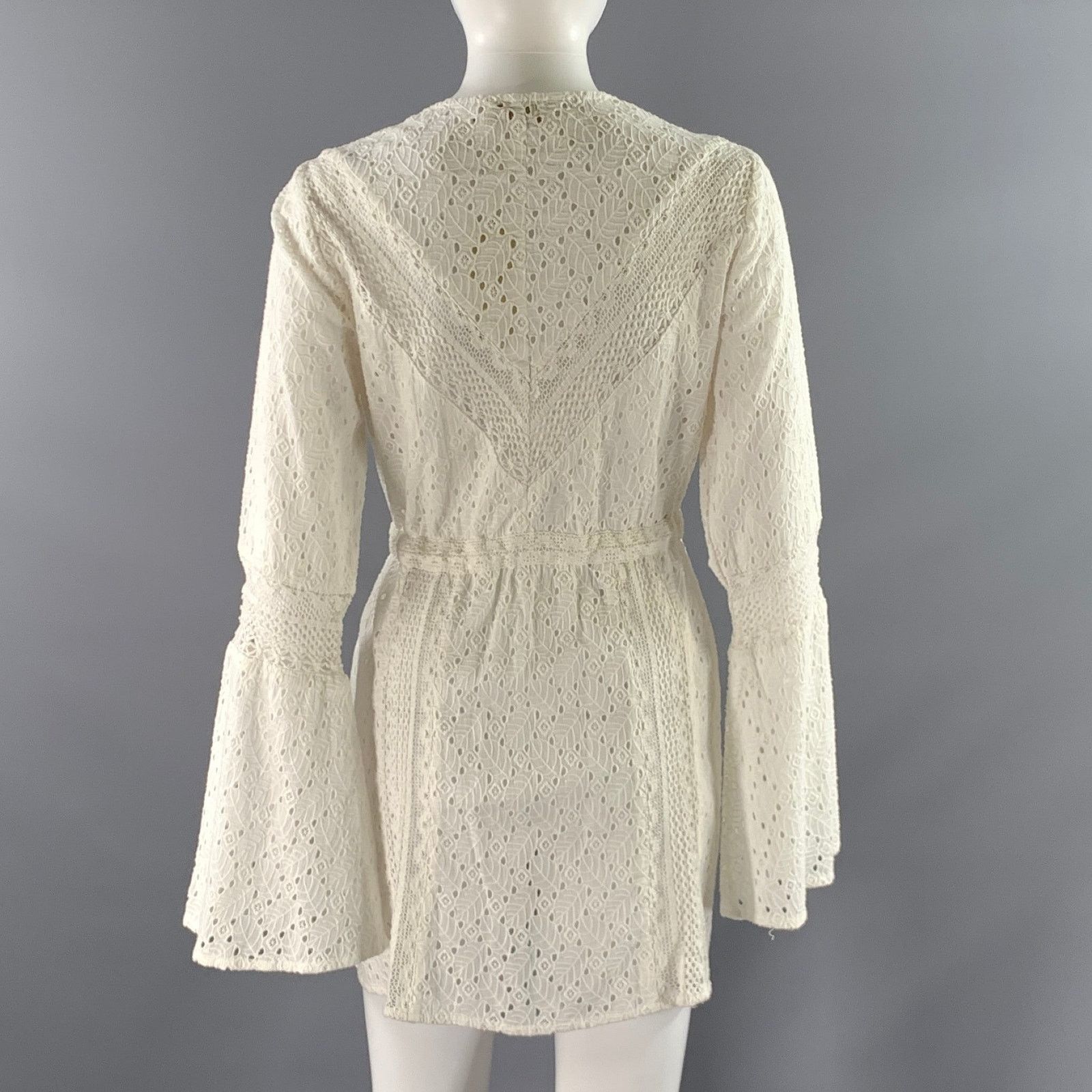 Ramy Brook RAMY BROOK Size S White Cotton Leafs Cardigan Size S / US 4 / IT 40 - 4 Thumbnail
