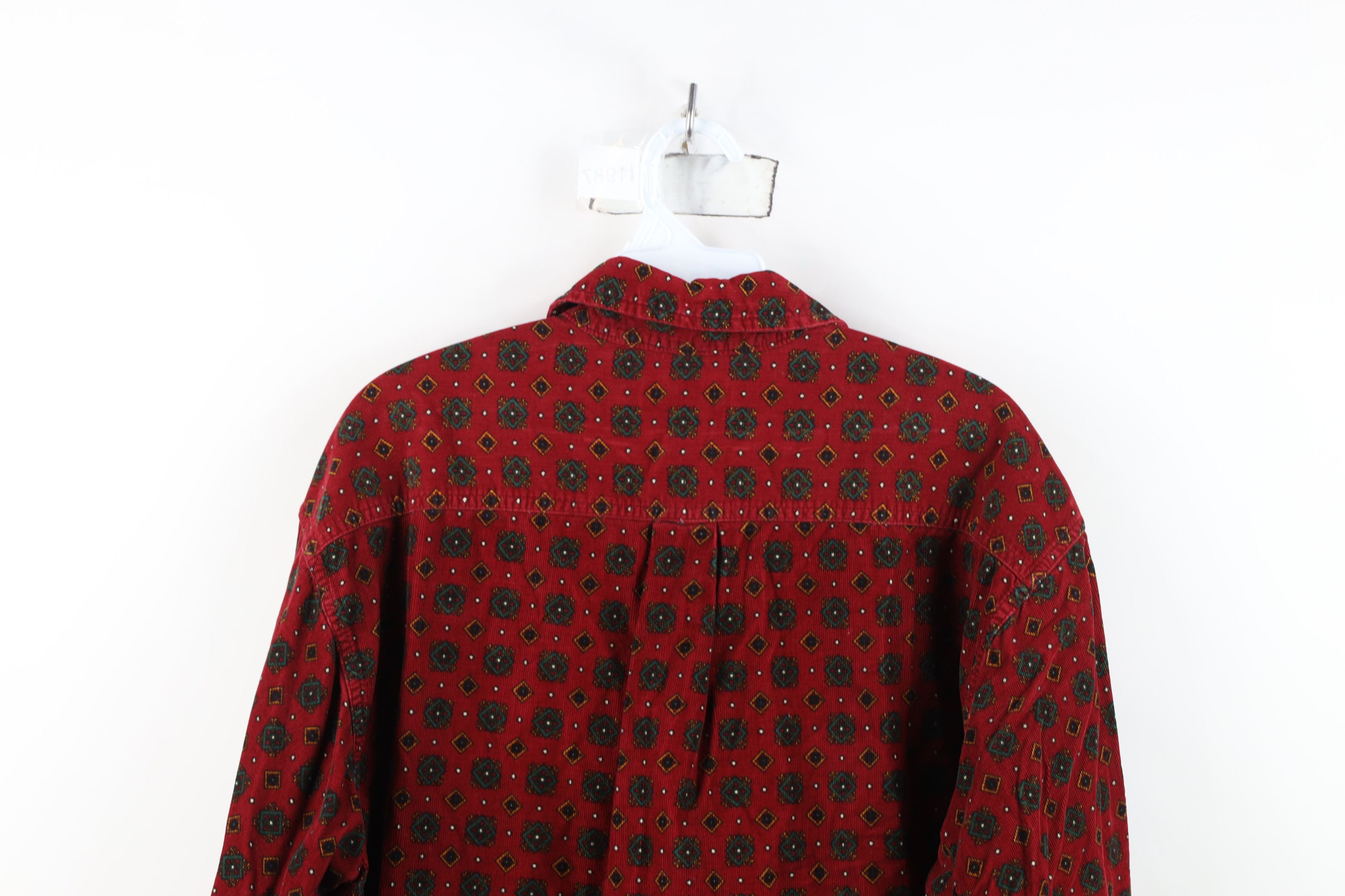 Vintage Vintage 90s Streetwear Corduroy Collared Button Shirt Size US M / EU 48-50 / 2 - 13 Thumbnail