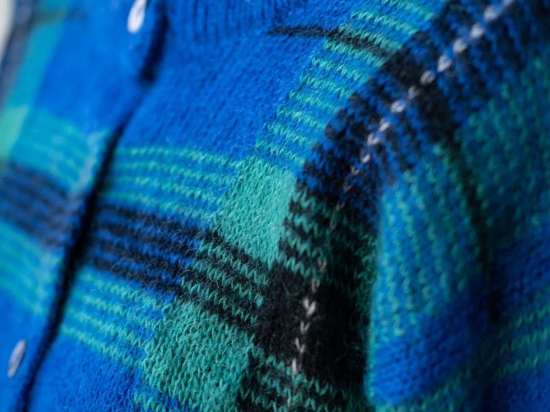 Kenzo KENZO Blue and green navy woolen knit cardigan Size M / US 6-8 / IT 42-44 - 5 Thumbnail