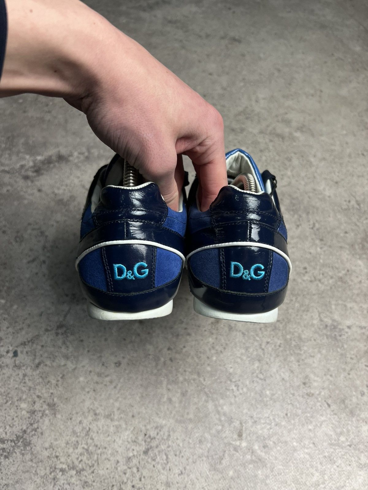 Dolce & Gabbana Vintage Dolce&Gabbana Patent Leather Low Top Sneakers DG Y2K Size US 9 / EU 42 - 5 Thumbnail