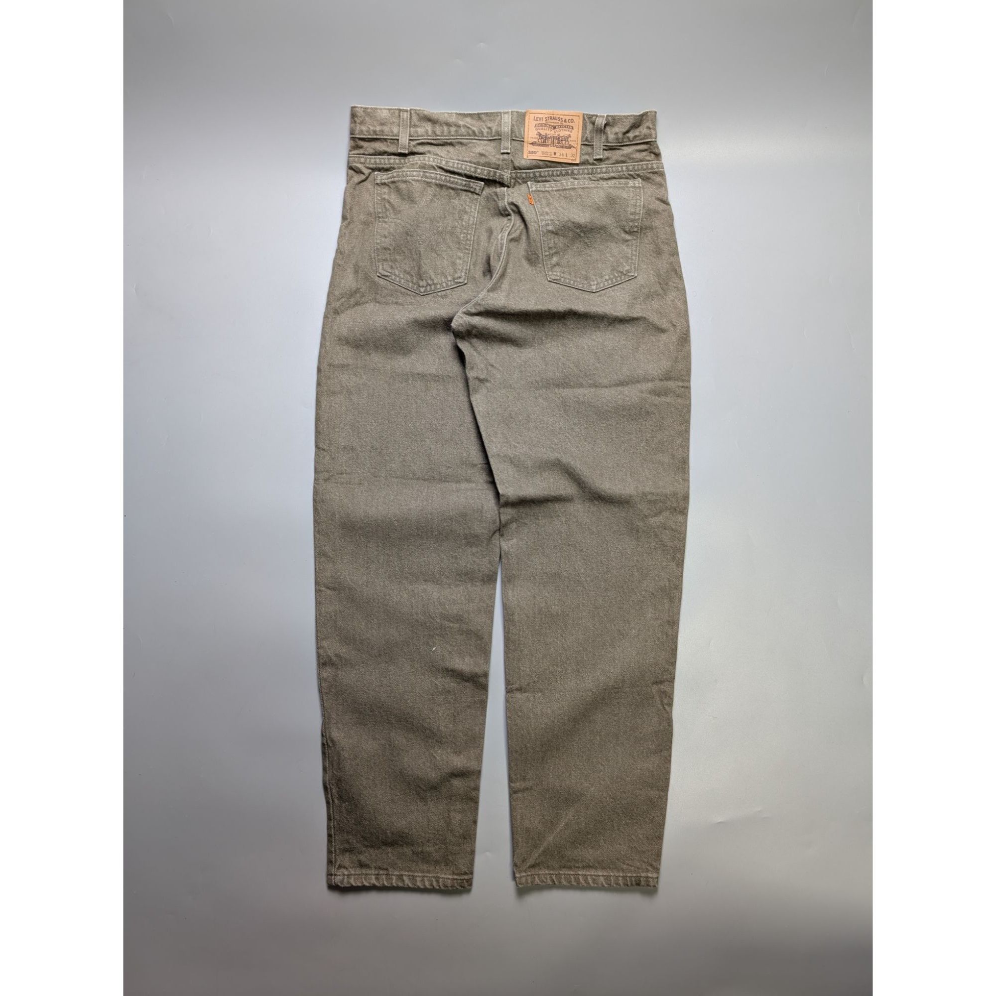 Levi's Levi's 550 Made In USA Orange Tab Green Jeans Pants (Y1071) Size US 36 / EU 52 - 10 Thumbnail