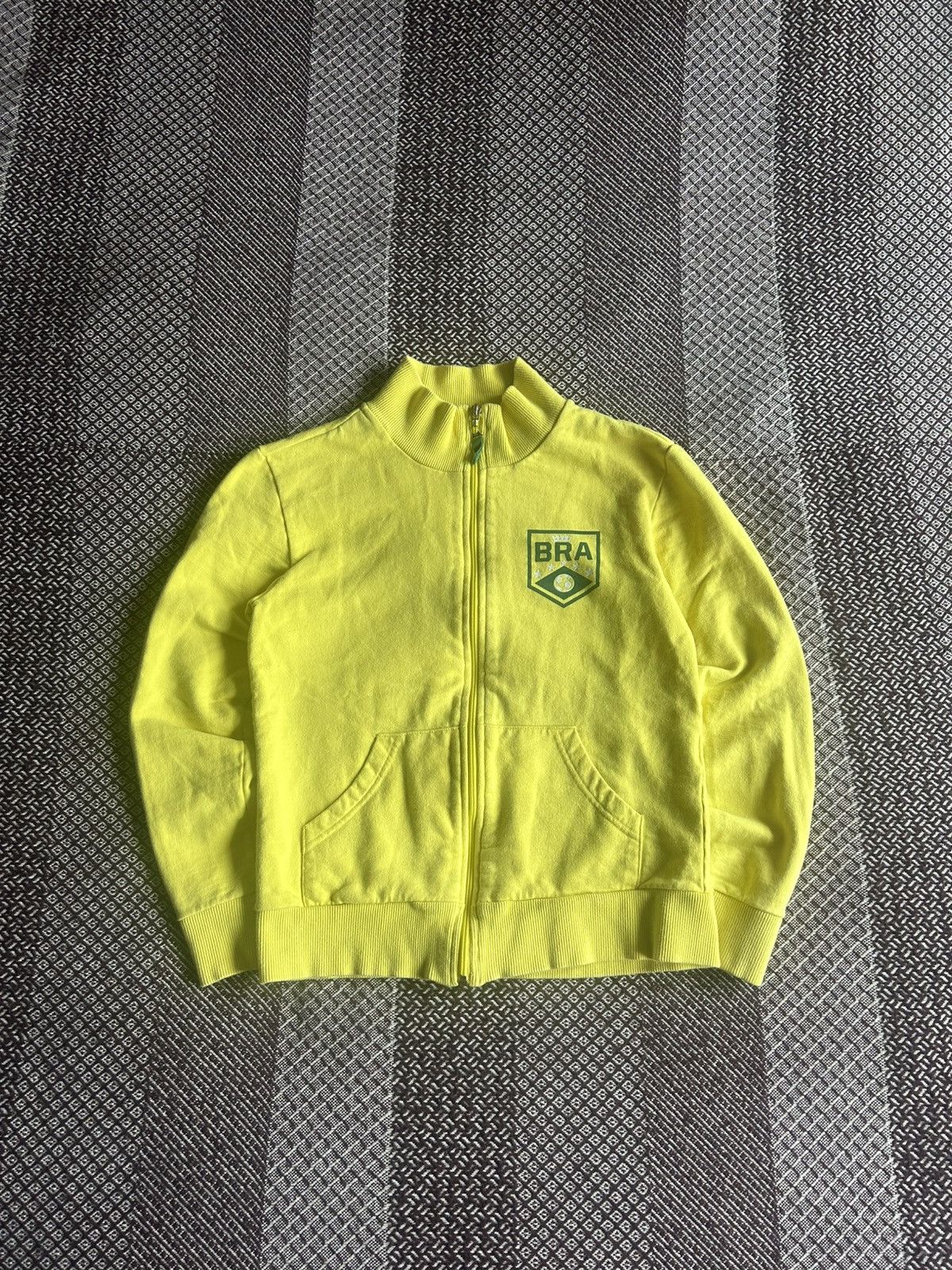 Japanese Brand × Vintage Vintage Y2K Brazil Zip Up Sweatshirt Soccer Style Size M Size M / US 6-8 / IT 42-44 - 7 Thumbnail