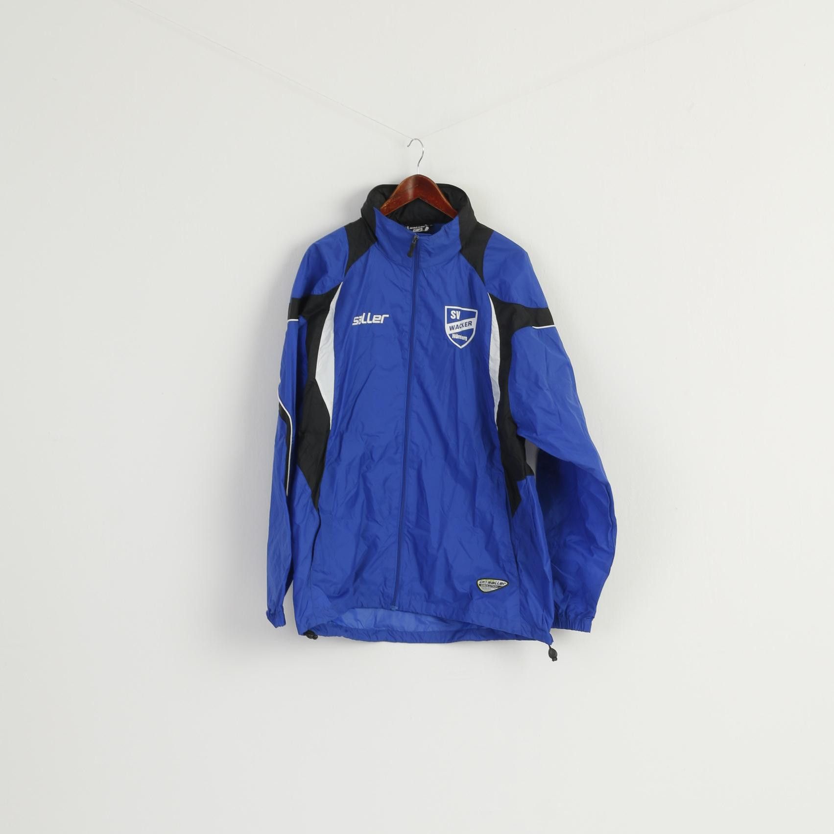 Vintage Saller Men XL Jacket Blue Nylon Waterproof 8524 Size US XL / EU 56 / 4 - 1 Thumbnail