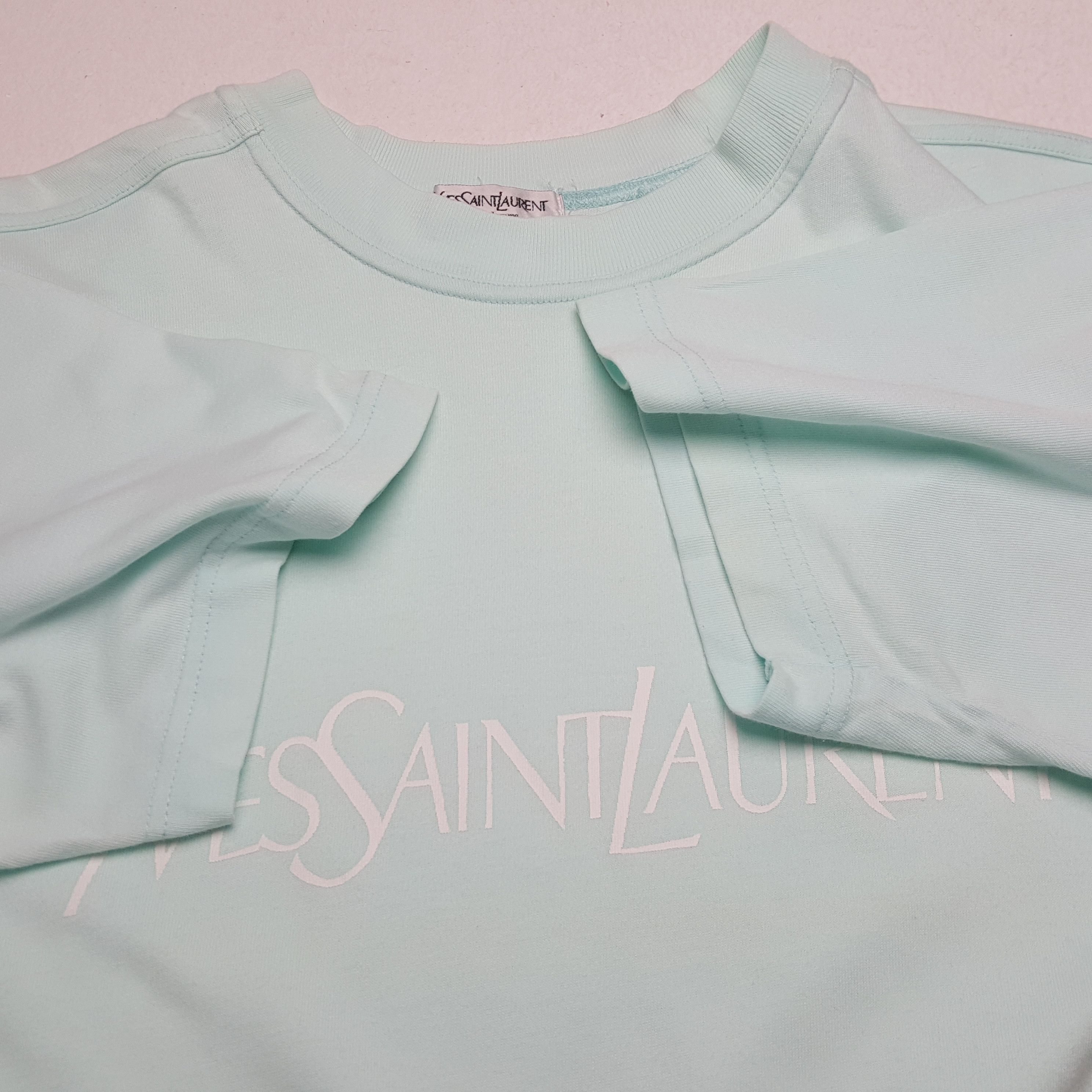 Vintage × Yves Saint Laurent YVES SAINT LAURENT Fashion Brand Style Spellout Tshirt Size US L / EU 52-54 / 3 - 6 Thumbnail