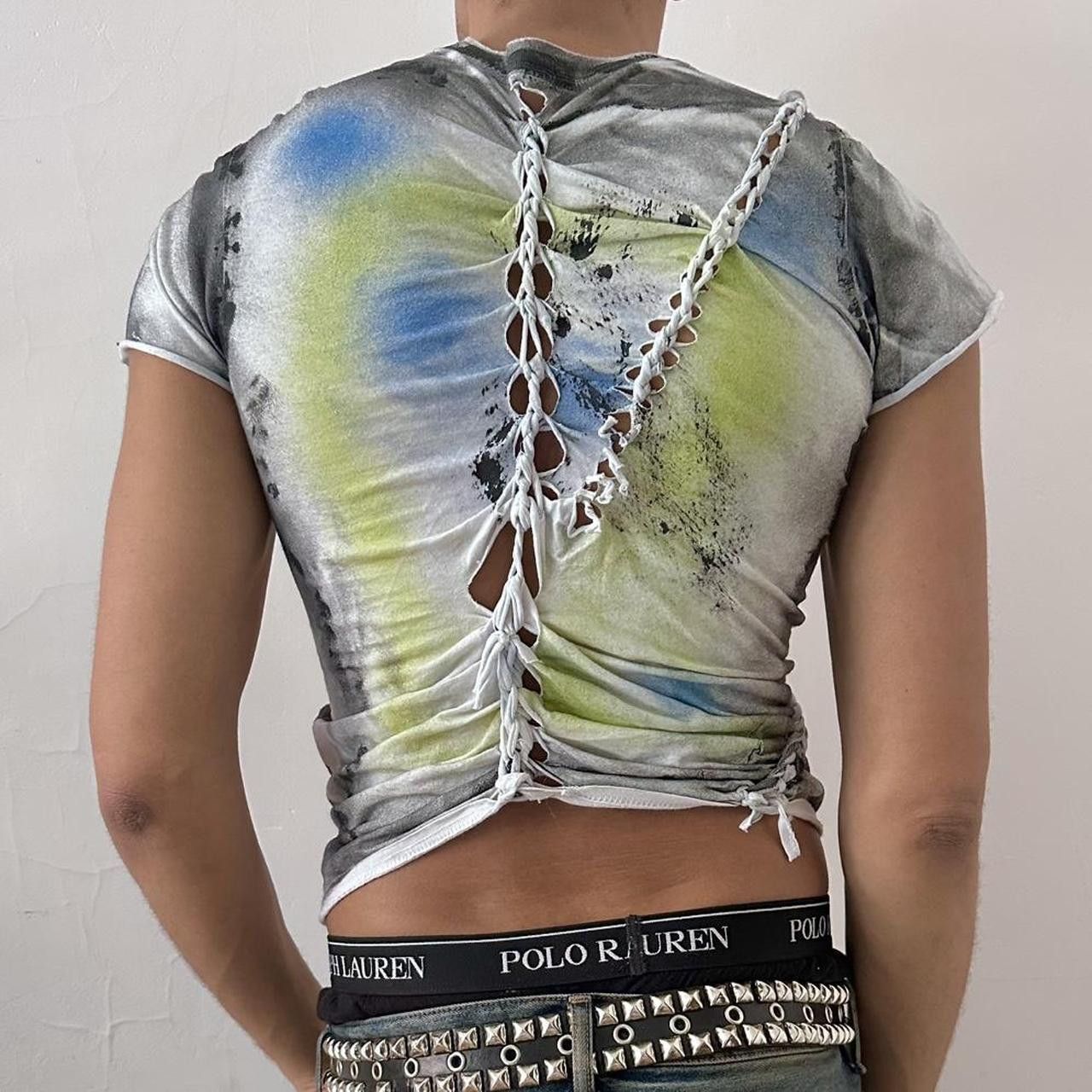 Gildan ASTROBOI* 'Algae' White Braided Print T-Shirt - Medium Size US M / EU 48-50 / 2 - 4 Thumbnail