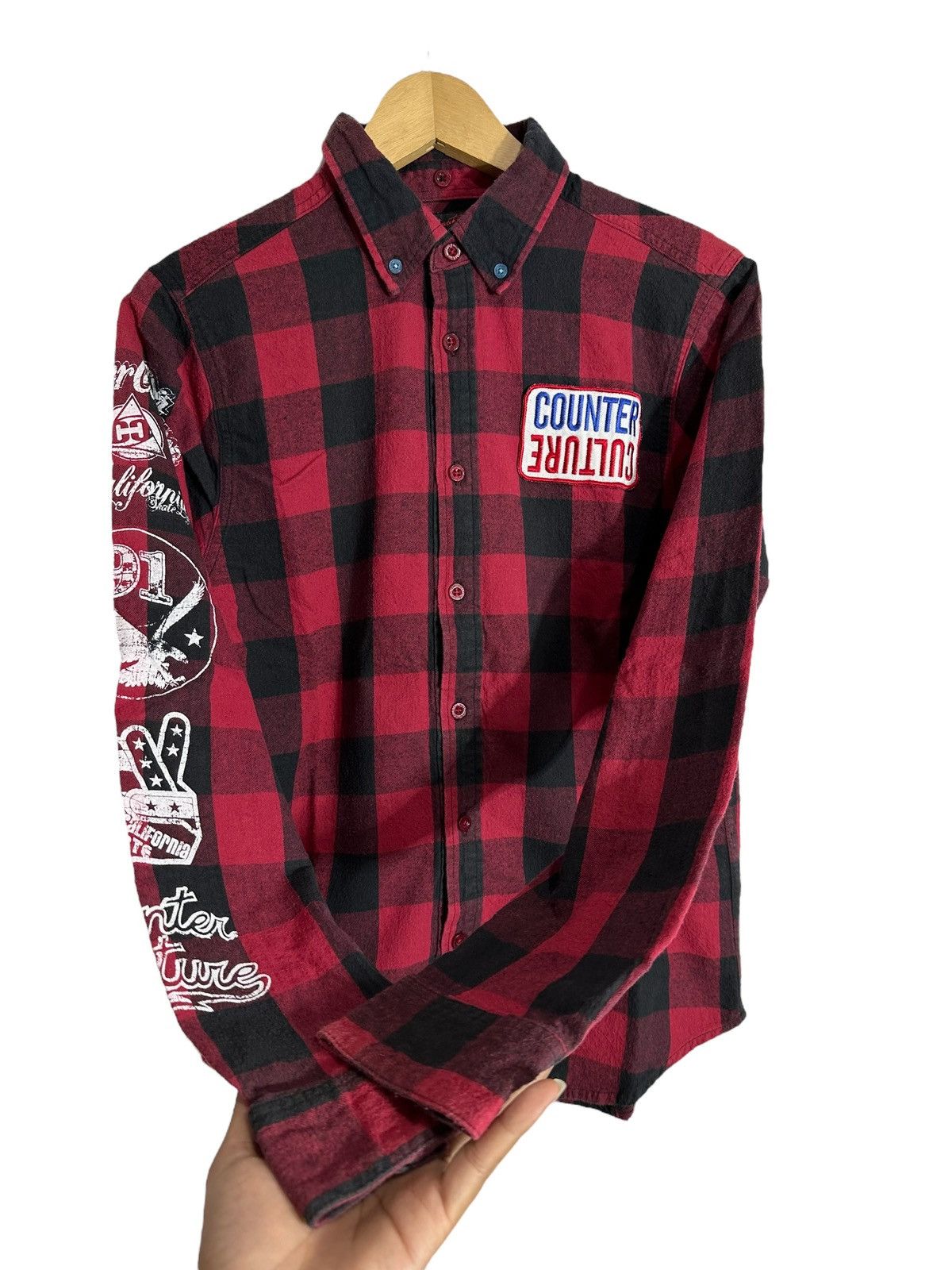 Hysteric Glamour COUNTER CULTURE SHIRT JUNYA WATANABE STYLE PLAID BUTTON Size US M / EU 48-50 / 2 - 5 Thumbnail