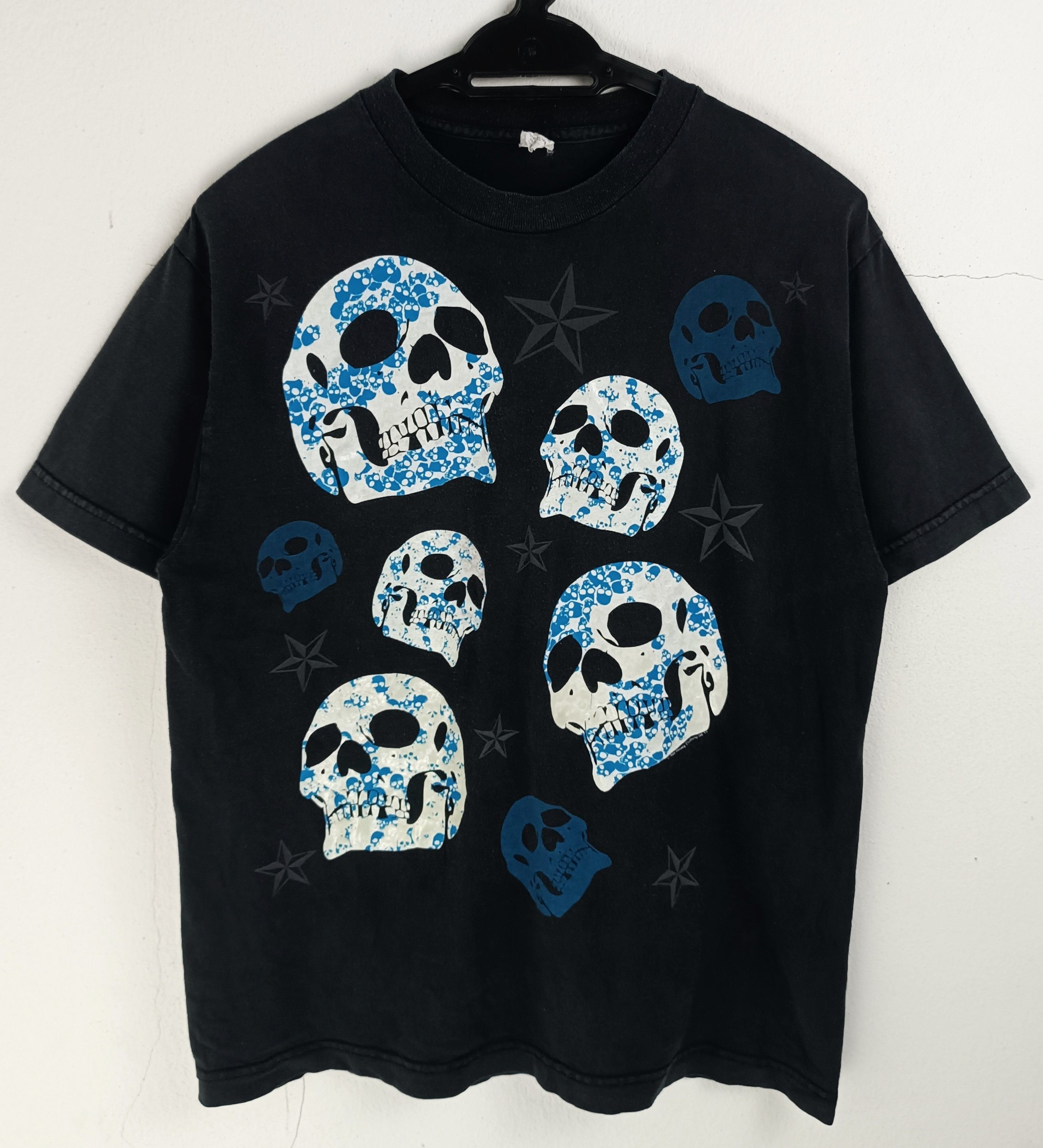 Vintage VINTAGE Y2K STAR SKULL FADED TEE HORROR PUNK GRUNGE METAL Size US M / EU 48-50 / 2 - 3 Thumbnail
