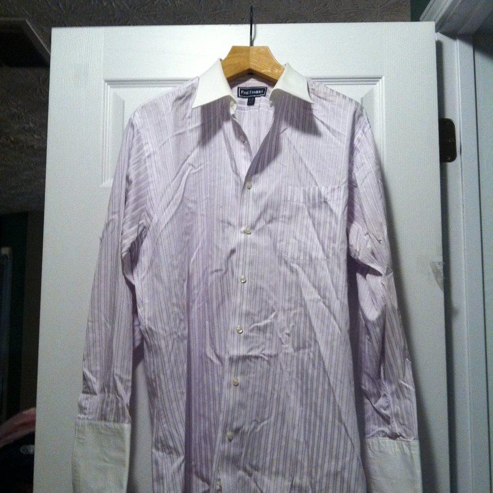 Paul Fredrick PAUL FREDRICK MEN'S 100%COTTON DRESS SHIRT SIZE: 17/33 Size US XL / EU 56 / 4 - 4 Thumbnail