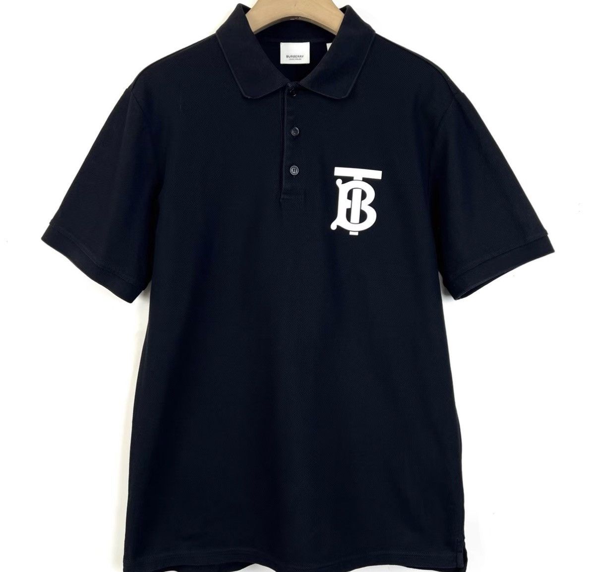 Burberry Burberry/Black TB Logo Print Short Sleeve Polo Shirt K12 Size US S / EU 44-46 / 1 - 1 Thumbnail