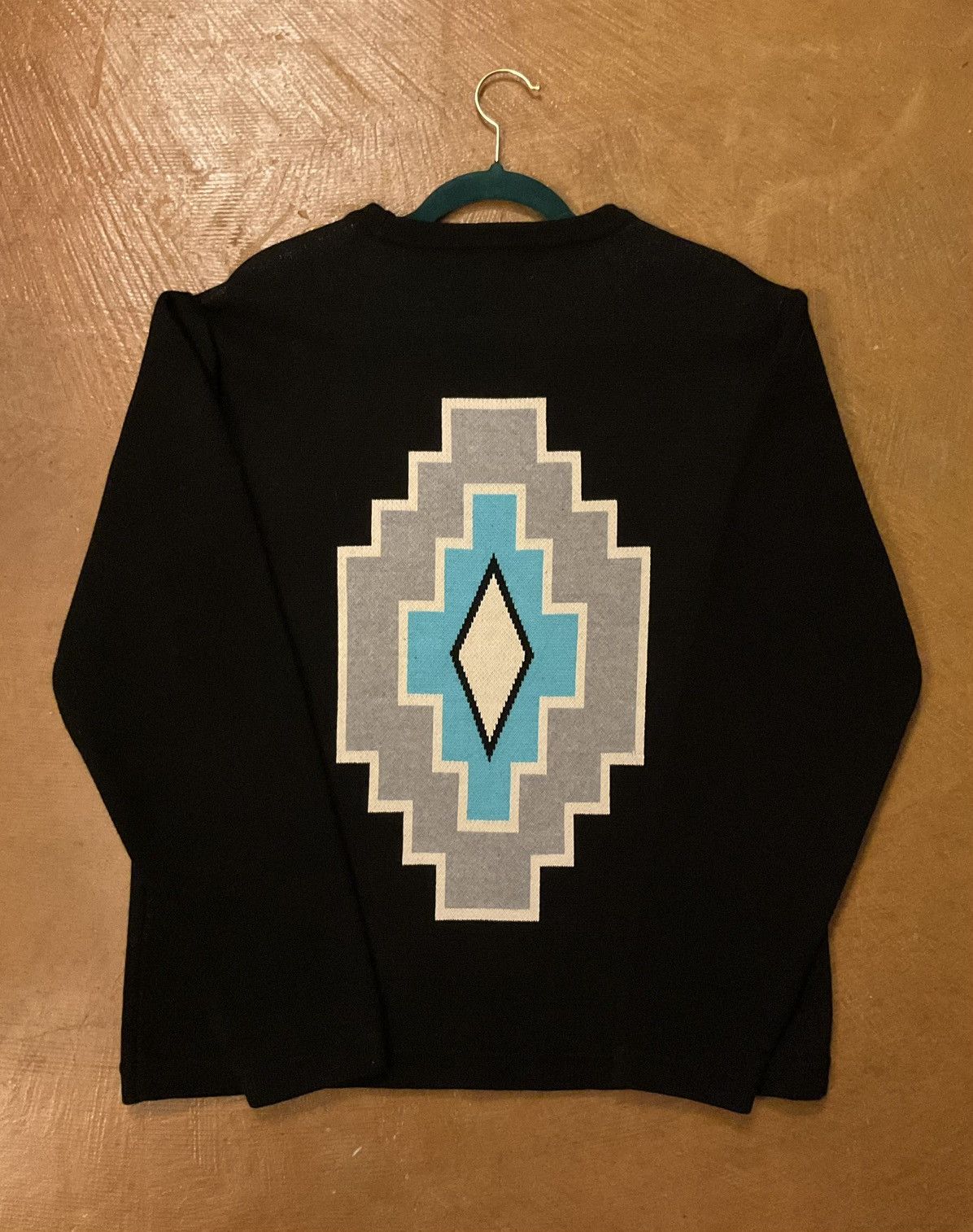 Other Black Sweater with Geometric Pattern Size US M / EU 48-50 / 2 - 2 Thumbnail