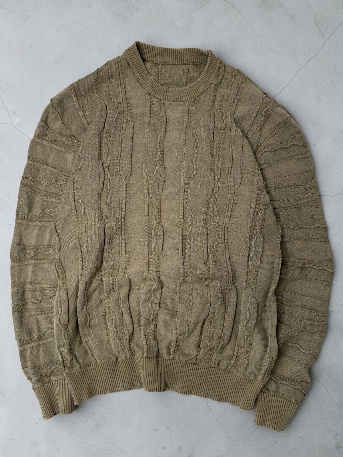 Coogi Vintage avant garde khaki coogi vibe cable knit swag y2k sk8 Size US M / EU 48-50 / 2 - 1 Thumbnail
