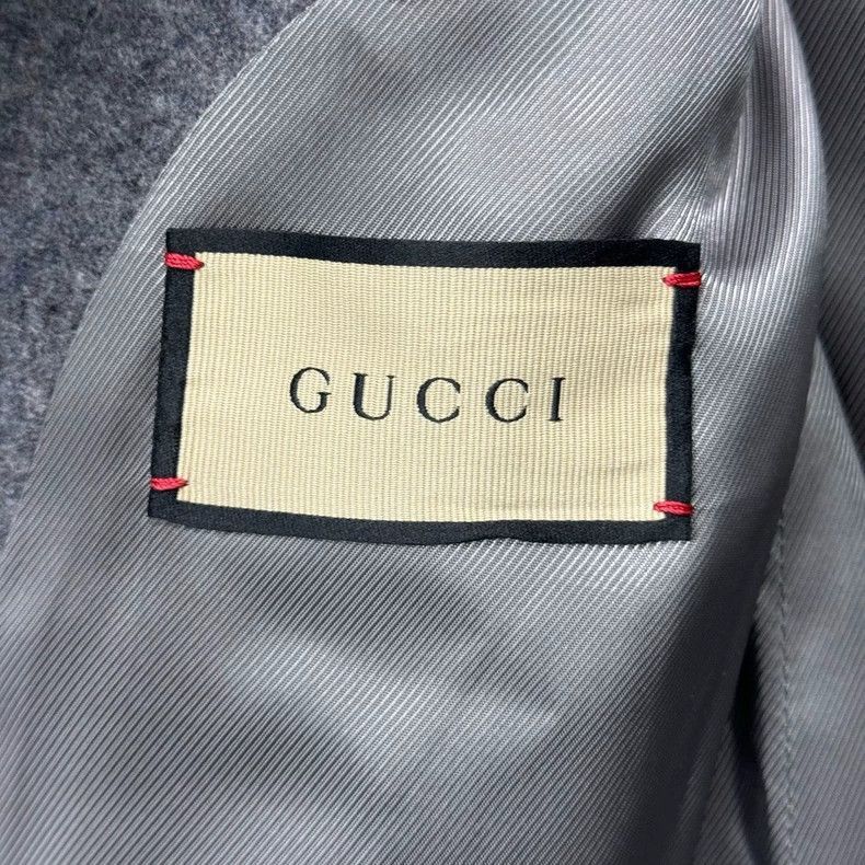 Gucci Gucci Gray Wool Blazer with Logo-2505 Size US M / EU 48-50 / 2 - 5 Thumbnail