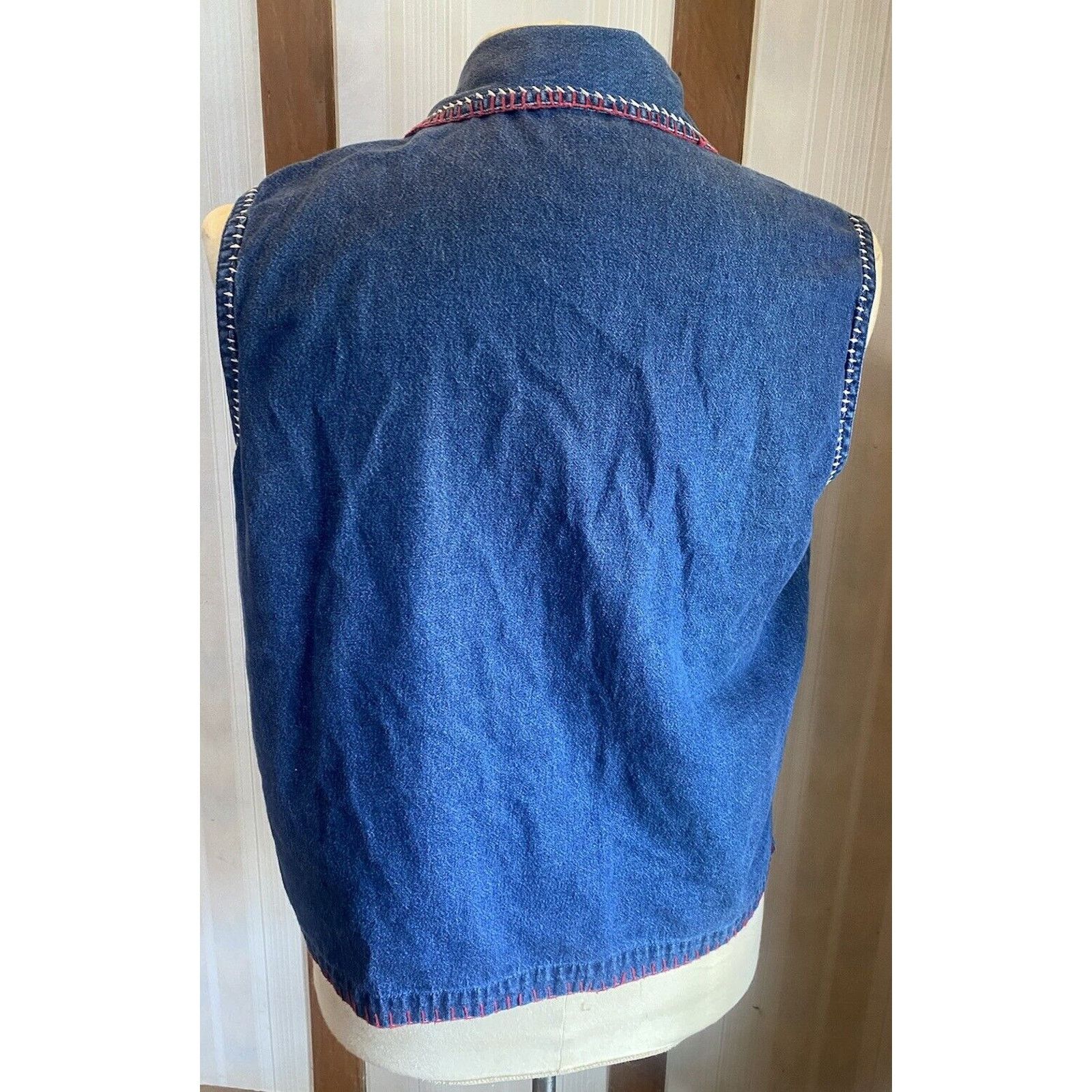 Other VTG Christmas Holiday Angel Denim Vest Women’s 1X Size XXL / US 16-18 / IT 52-54 - 5 Thumbnail