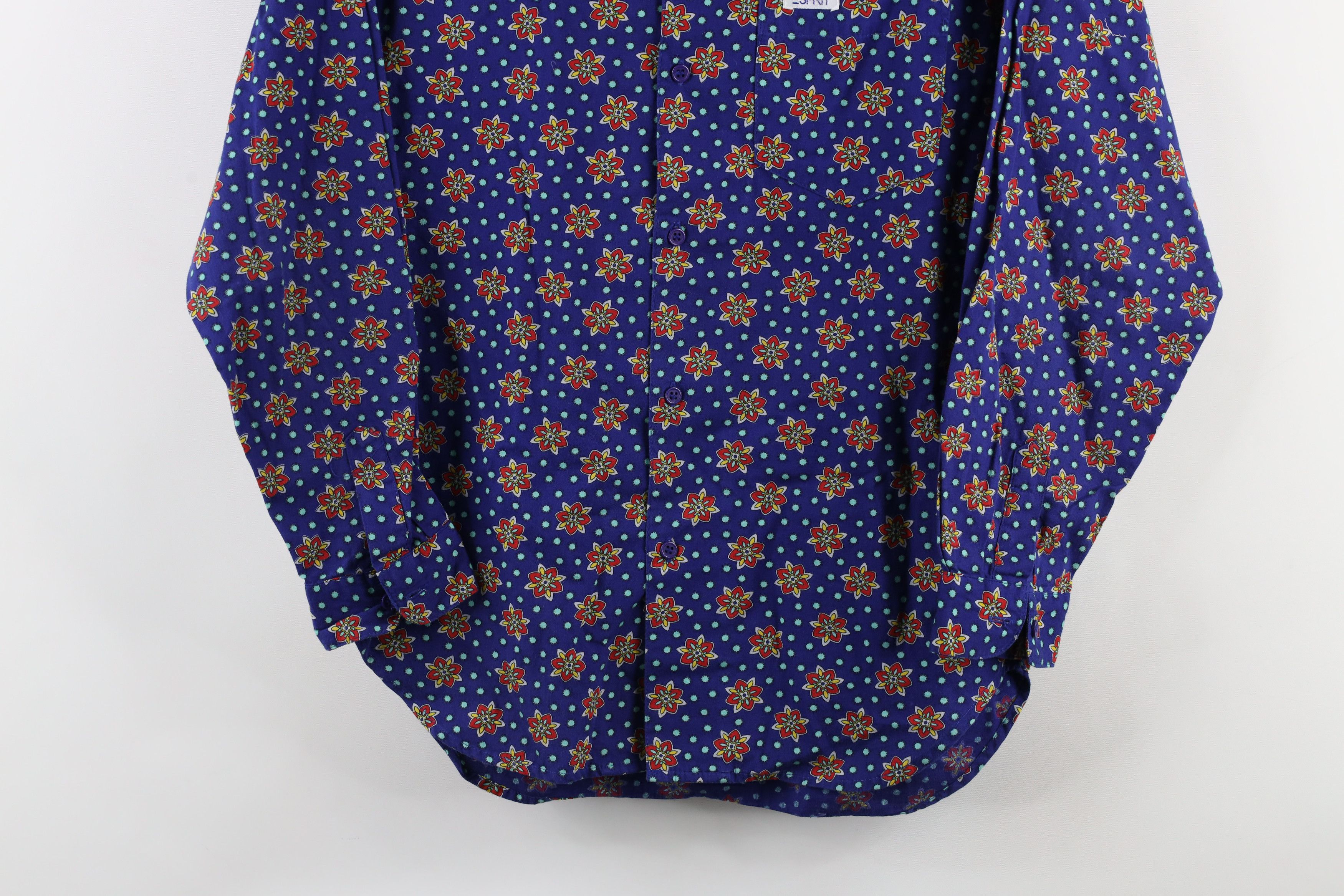 Esprit × Vintage Vintage 90s Esprit Rainbow Looped Collar Button Shirt Size S / US 4 / IT 40 - 3 Thumbnail