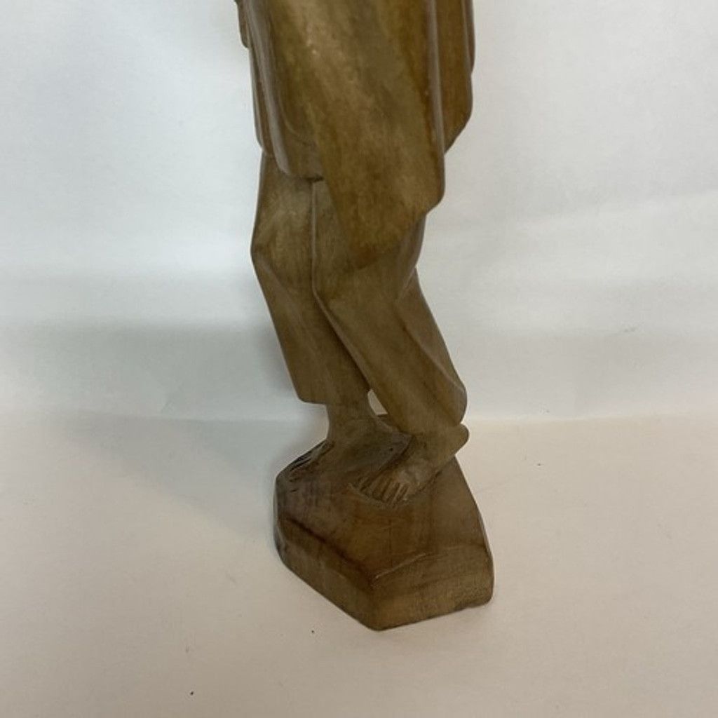 The Unbranded Brand VTG Hand Carved Wood Folk Art Man Colonial Figure 11.6" Size ONE SIZE - 9 Thumbnail