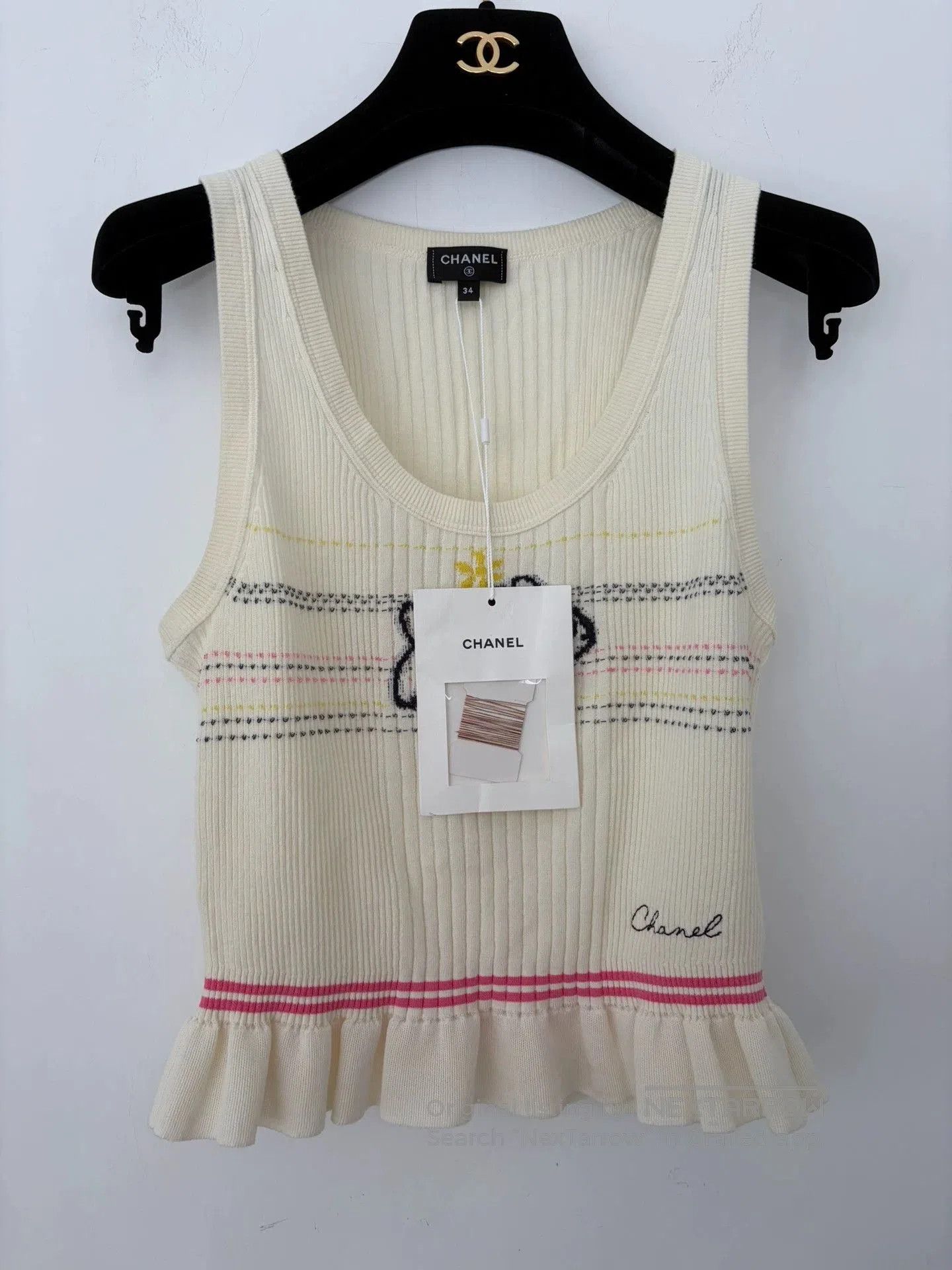 Chanel Chanel 25P Fish Knit Sleeveless Top. Size US XS / EU 42 / 0 - 2 Thumbnail