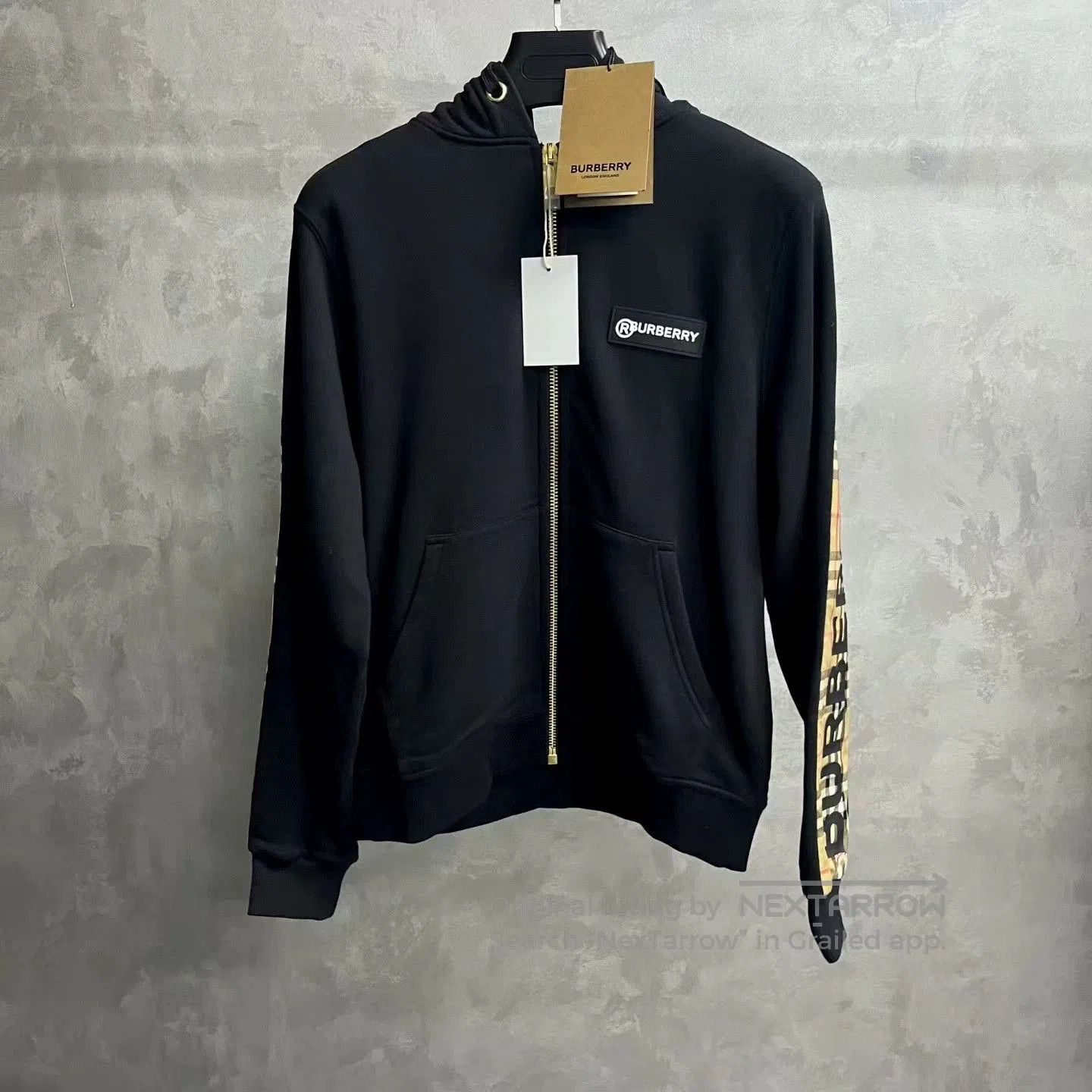 Burberry Burberry Black Zip Check Lining Logo Hoodie. Size US XS / EU 42 / 0 - 1 Thumbnail