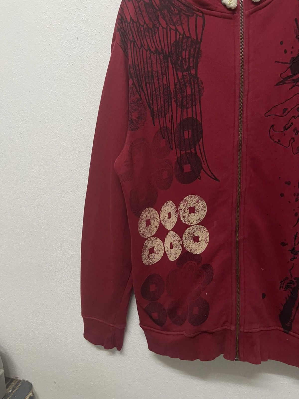 Karakuri Tamashii 2000s SENBU SUKAJAN DESIGN FULL PRINT ZIPPER HOODIE Size US L / EU 52-54 / 3 - 14 Thumbnail