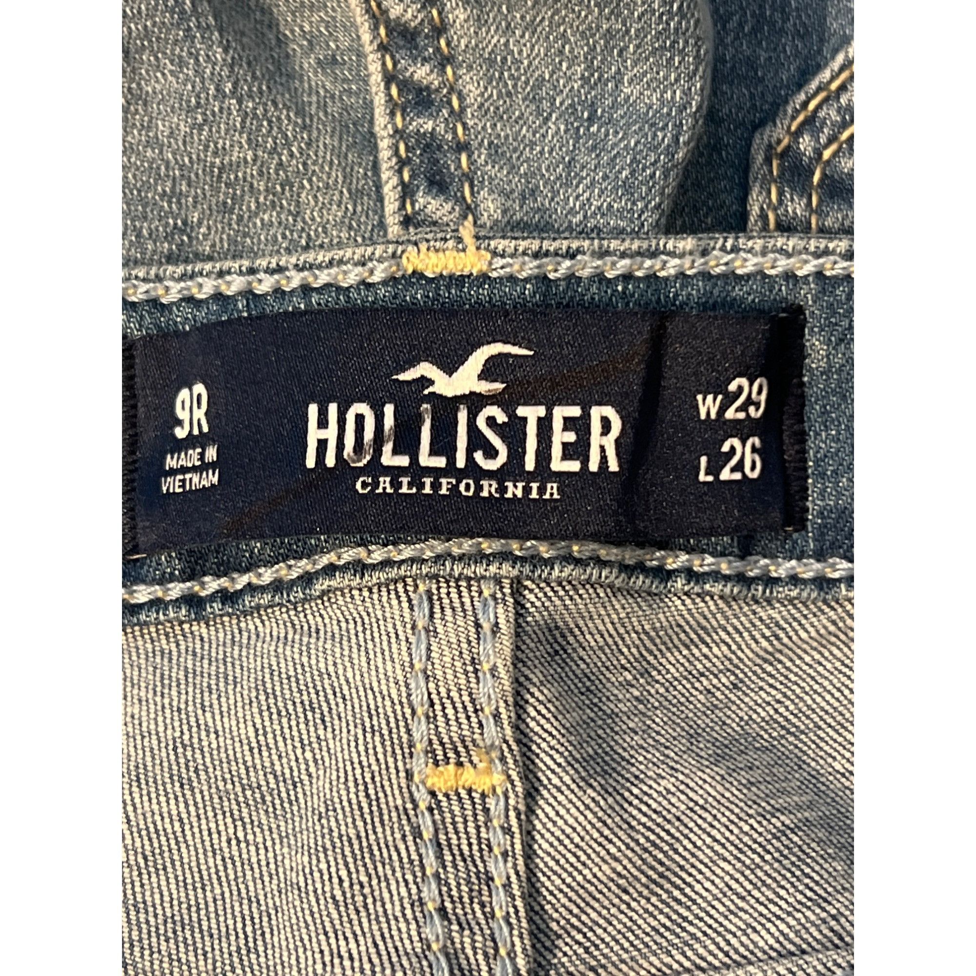 Hollister Hollister High Rise Crop Super Skinny Blue Jeans Classic Str Size 29" - 7 Thumbnail