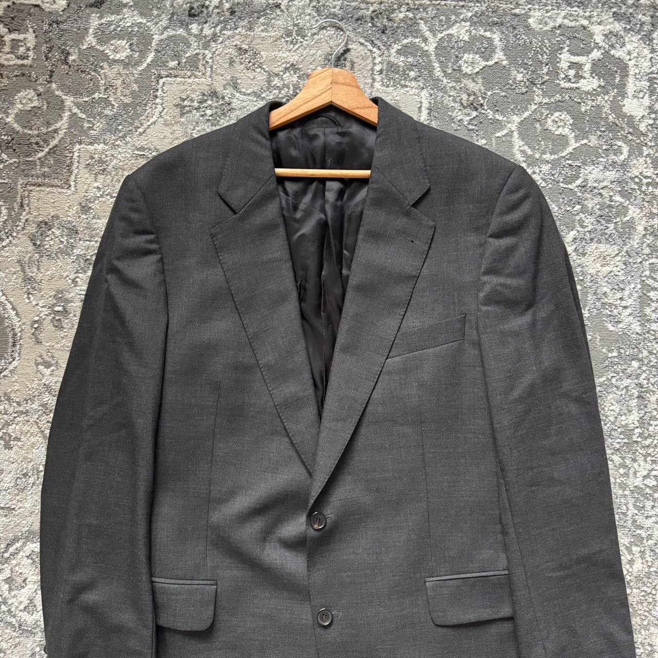 Burberry Crazy Vintage Wool Grey Burberry Suit Blazer Size 54R - 4 Thumbnail