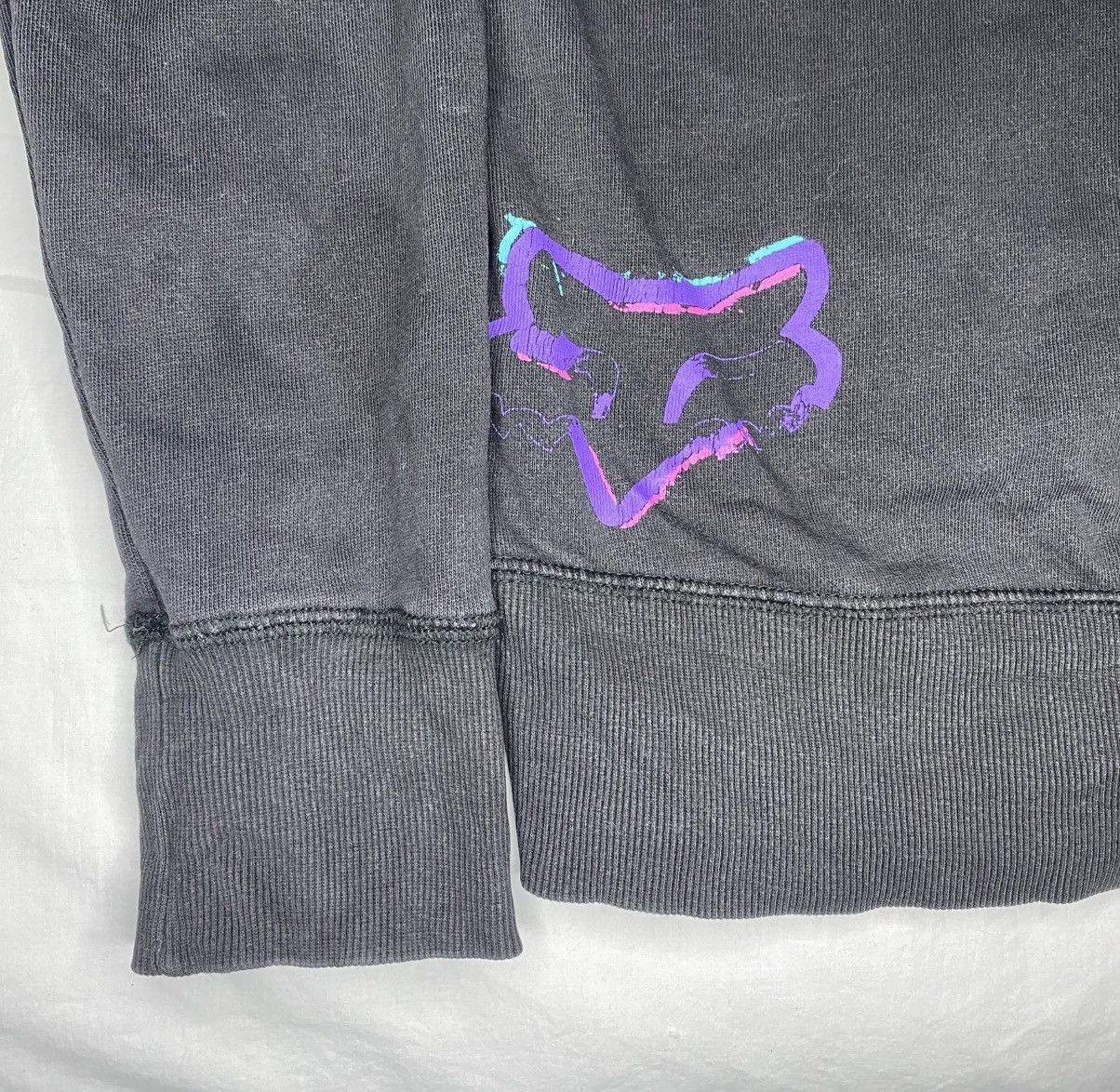 Fox Racing Vintage Y2K Fox Racing Hoodie Jacket Black Full Zip Size XL / US 12-14 / IT 48-50 - 5 Thumbnail