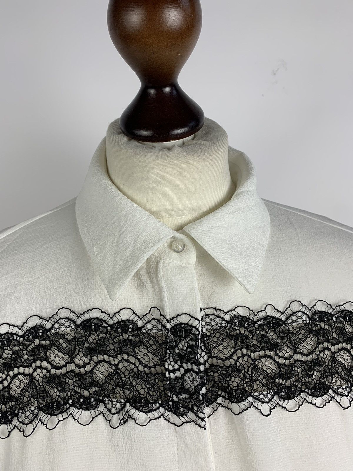 Maje Women’s Maje Crochet Blouse Shirt Long Sleeve Size 2 White Size XS / US 0-2 / IT 36-38 - 5 Thumbnail