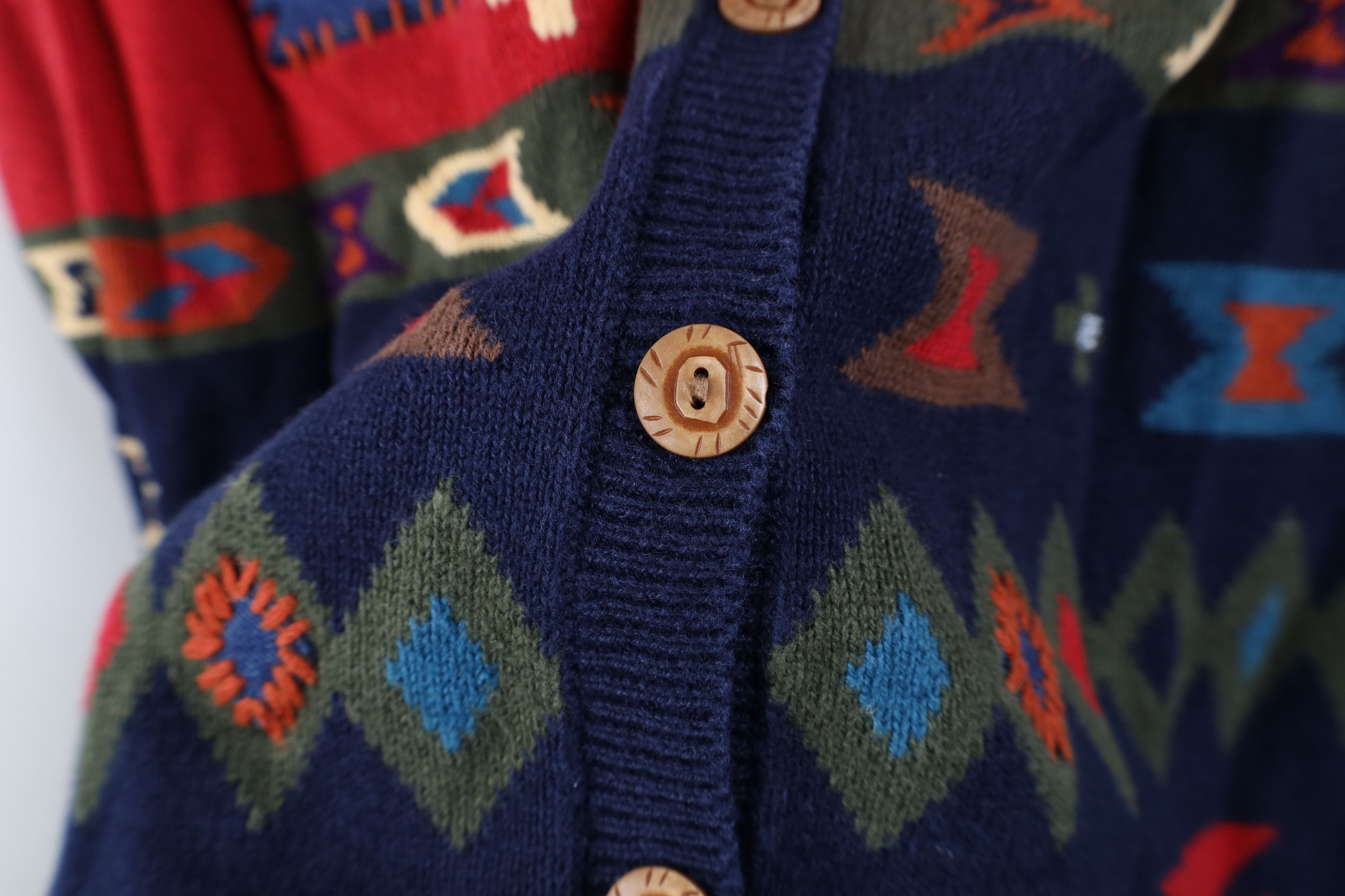 Vintage Vintage 90s Streetwear Southwestern Knit Sweater Vest Size XL / US 12-14 / IT 48-50 - 7 Thumbnail