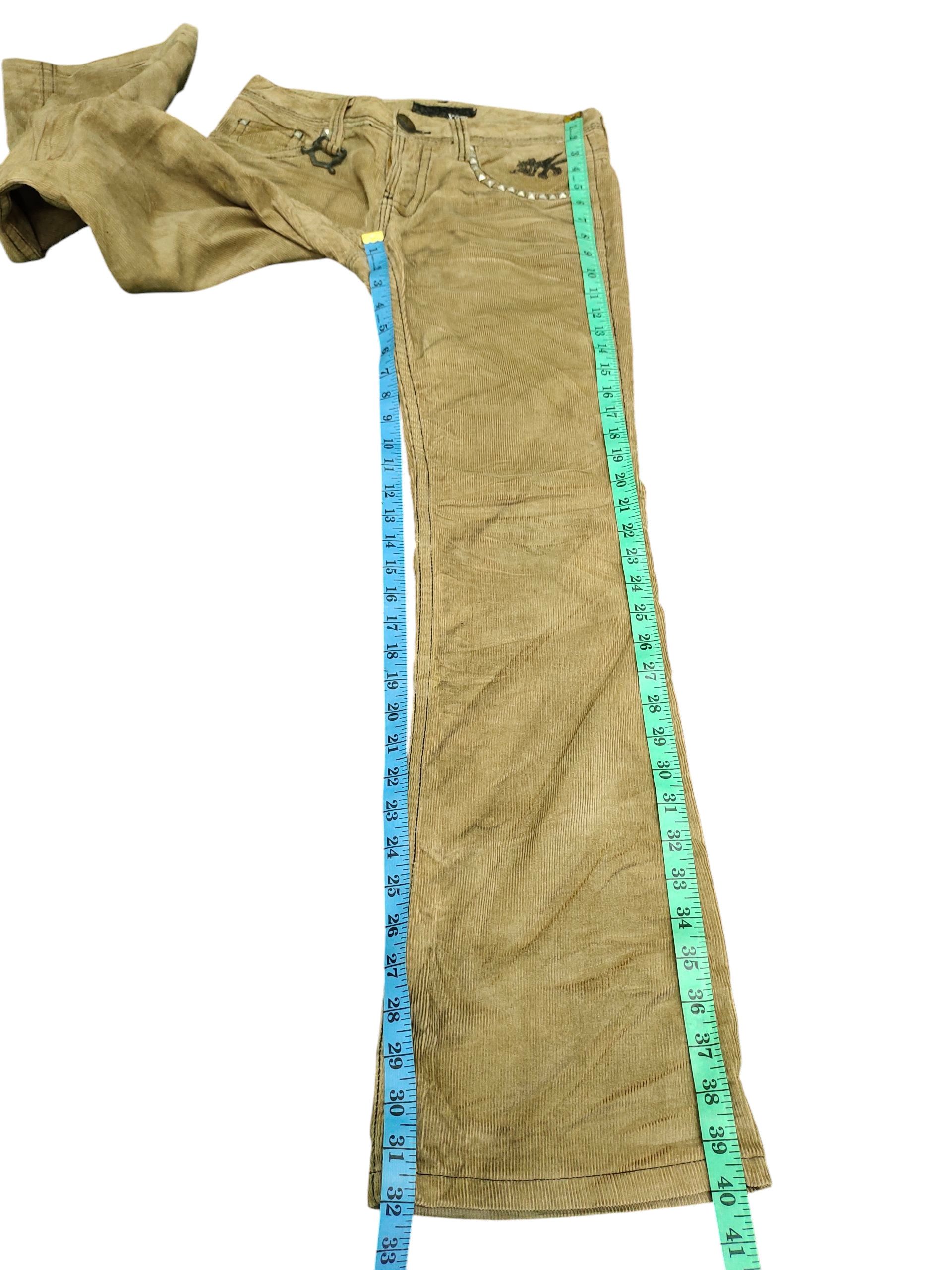Tornado Mart Japanese Brand Xfrm Studded Corduroy Flare Denim Pants Size US 29 - 18 Thumbnail