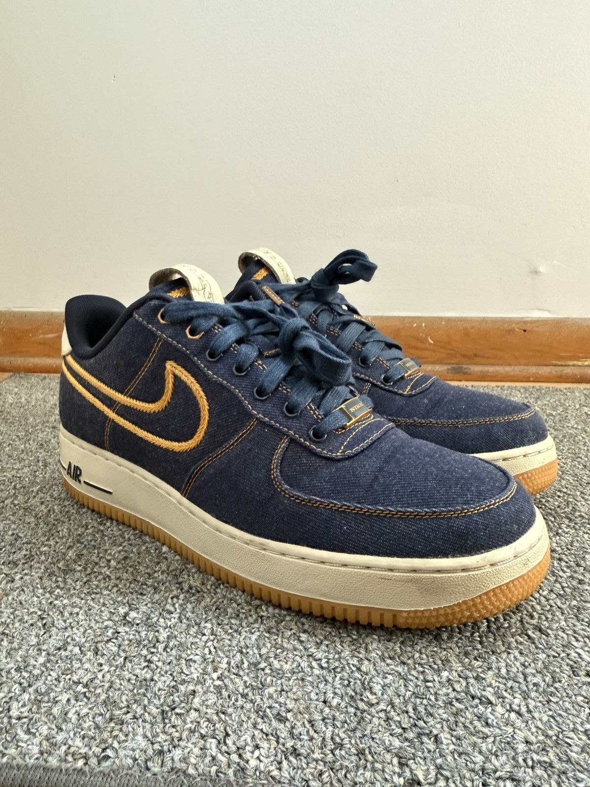 Nike × Vintage Vintage 2005 Nike Air Force 1 “Denim” Blue/Red
