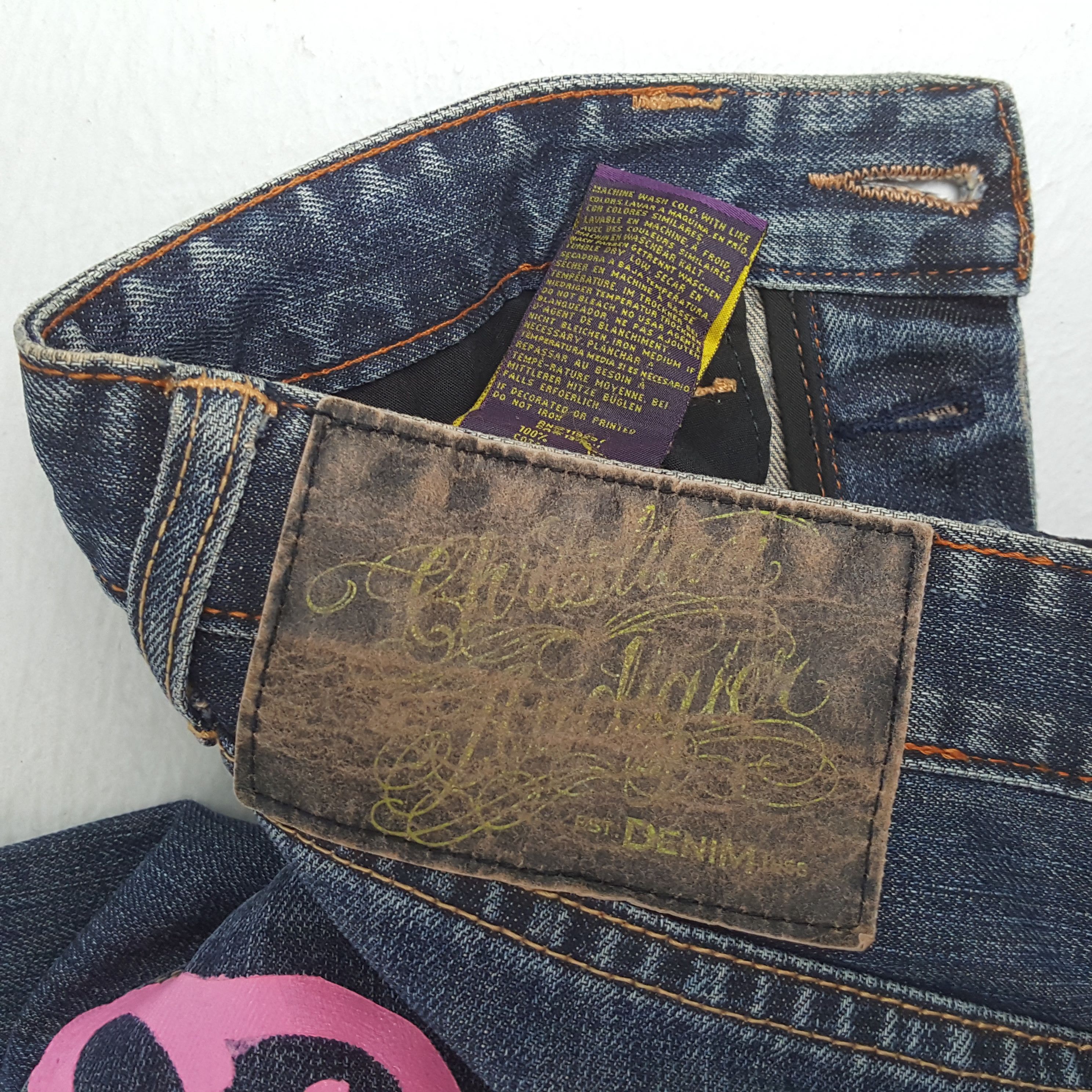 Christian Audigier × Ed Hardy × Vintage Vintage ED HARDY by CHRISTIAN AUDIGIER Designer Brand Jeans Size US 30 / EU 46 - 14 Thumbnail