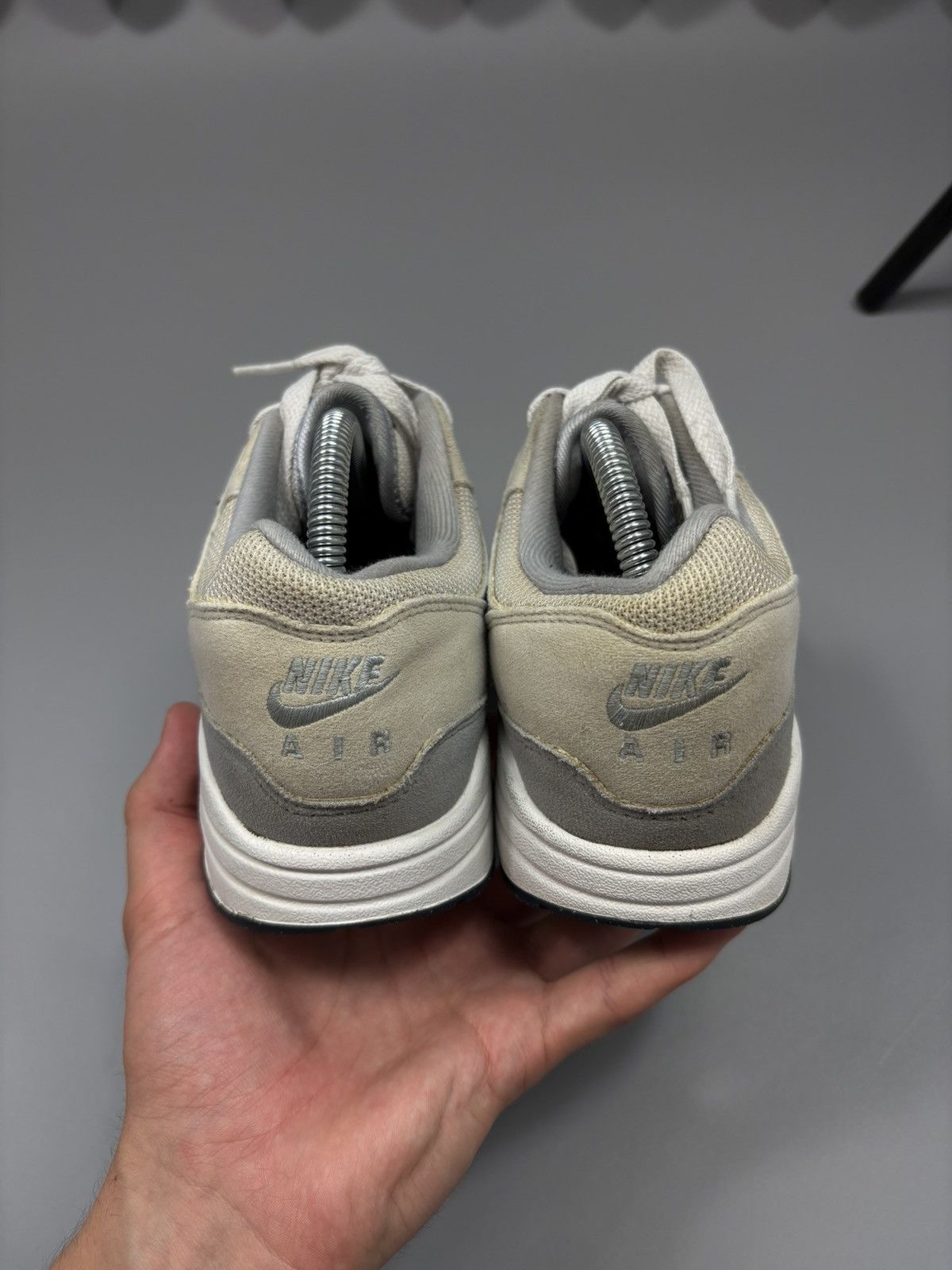 Nike Nike Air Max 1 Low Platinum Dark Obsidian mens shoes Size US 8 / EU 41 - 8 Thumbnail