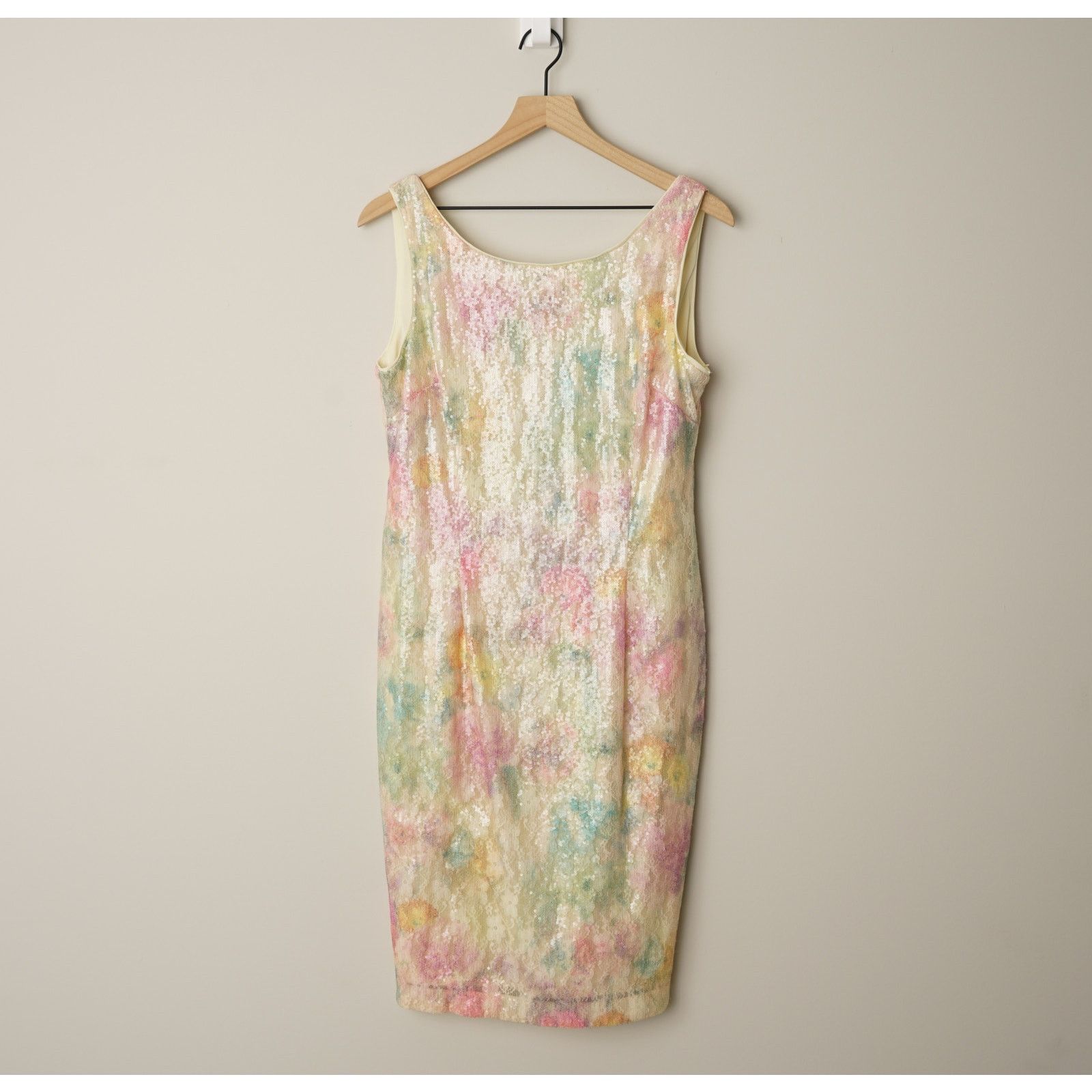 Other Studio One New York Sequin Floral Dress Y2K Sparkly V Back Size L / US 10 / IT 46 - 4 Thumbnail