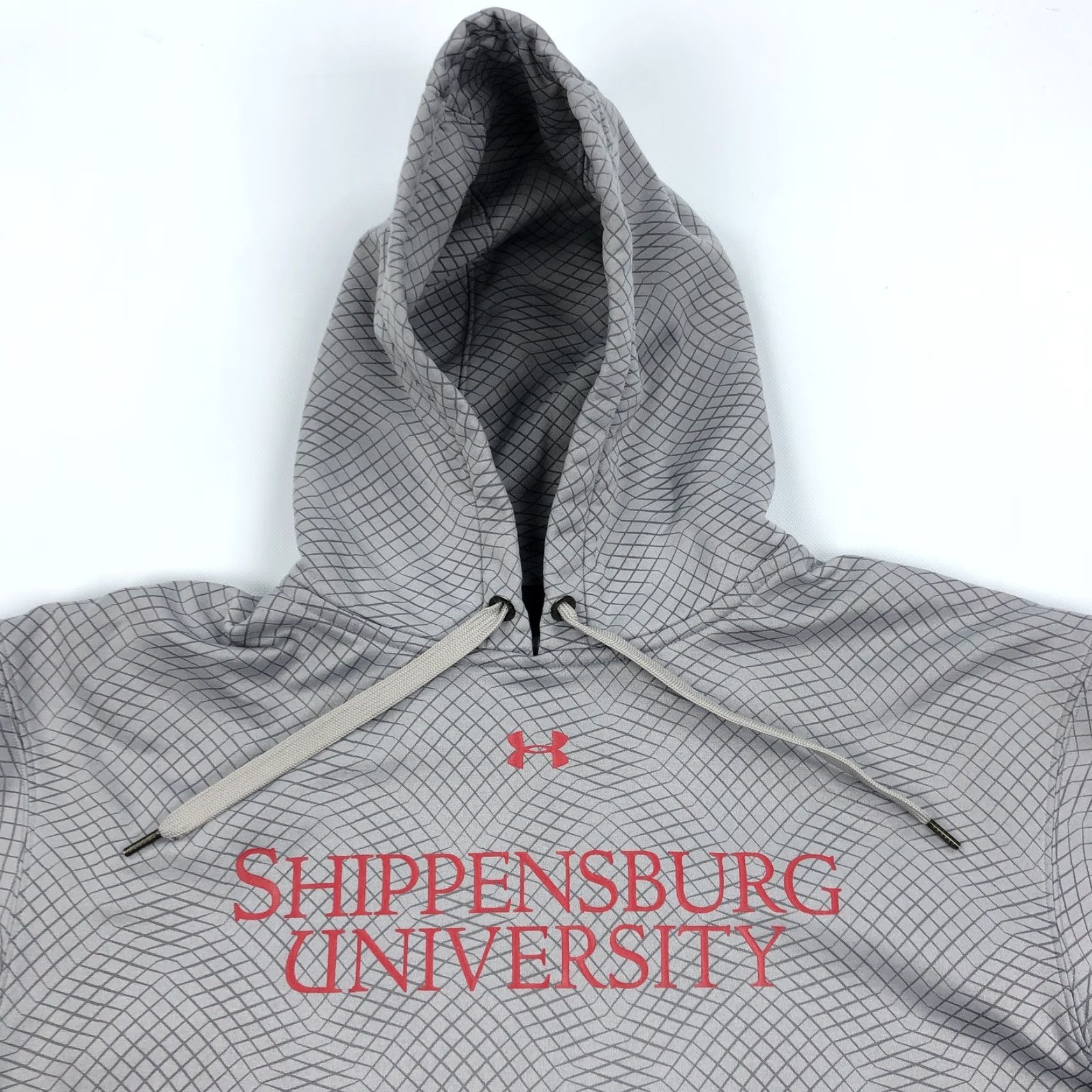 Under Armour Under Armour Hoodie Shirt Men L Gray Red Fleece Drawstring Logo Graphic Print College University Size US L / EU 52-54 / 3 - 2 Thumbnail