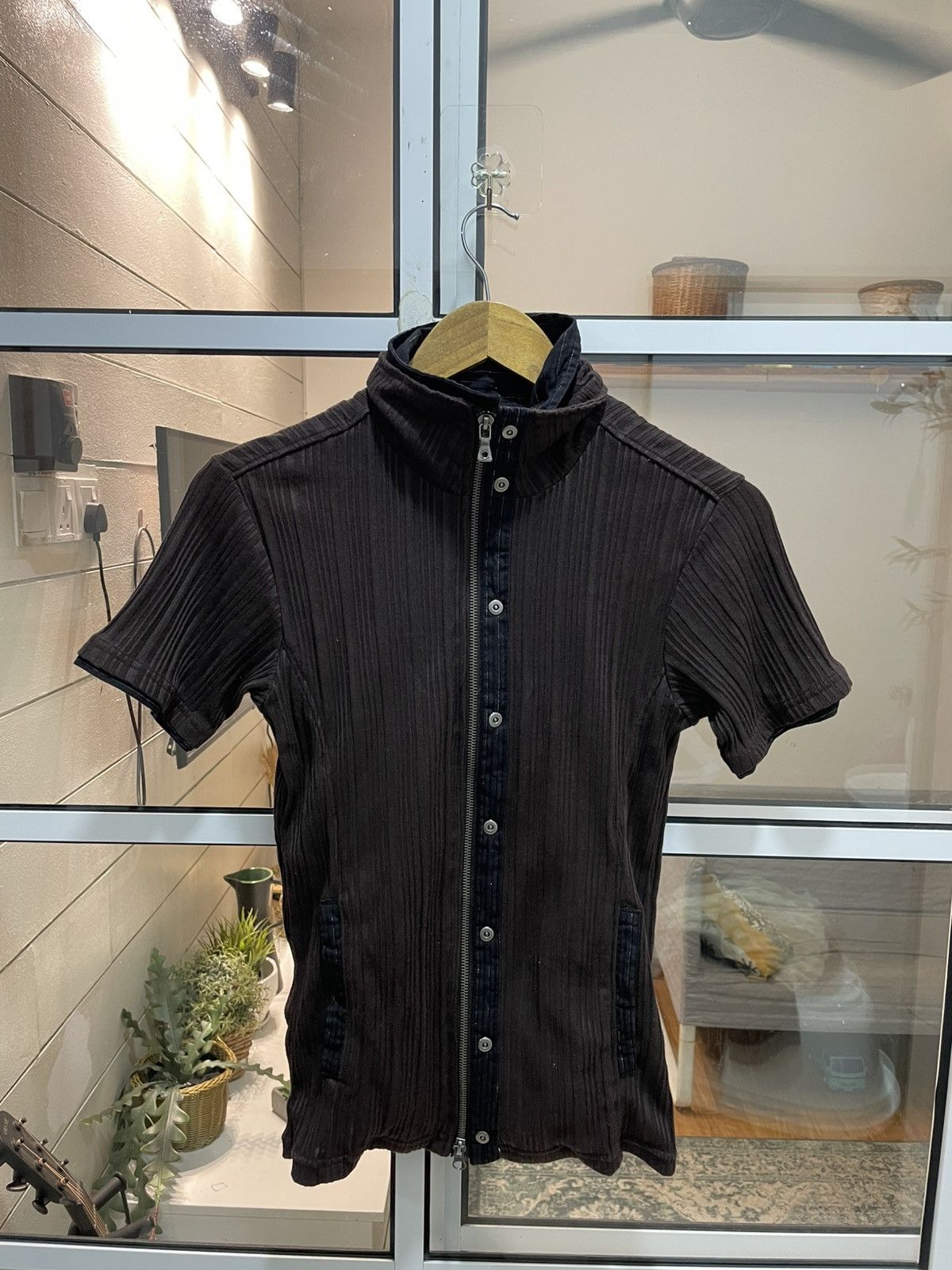 semanticdesign Semanticdesign Rare Double Layer Polos Zipper Pleated Shirt Size US S / EU 44-46 / 1 - 4 Thumbnail