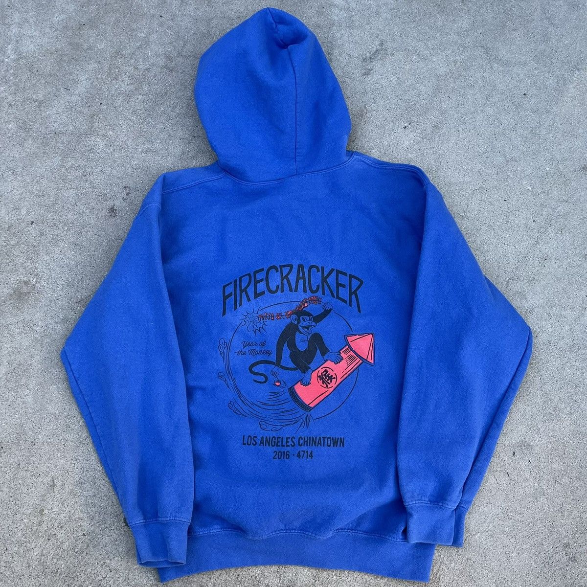 Gildan Firecracker LA Chinatown Year of the monkey zip up hoodie Size US M / EU 48-50 / 2 - 1 Thumbnail