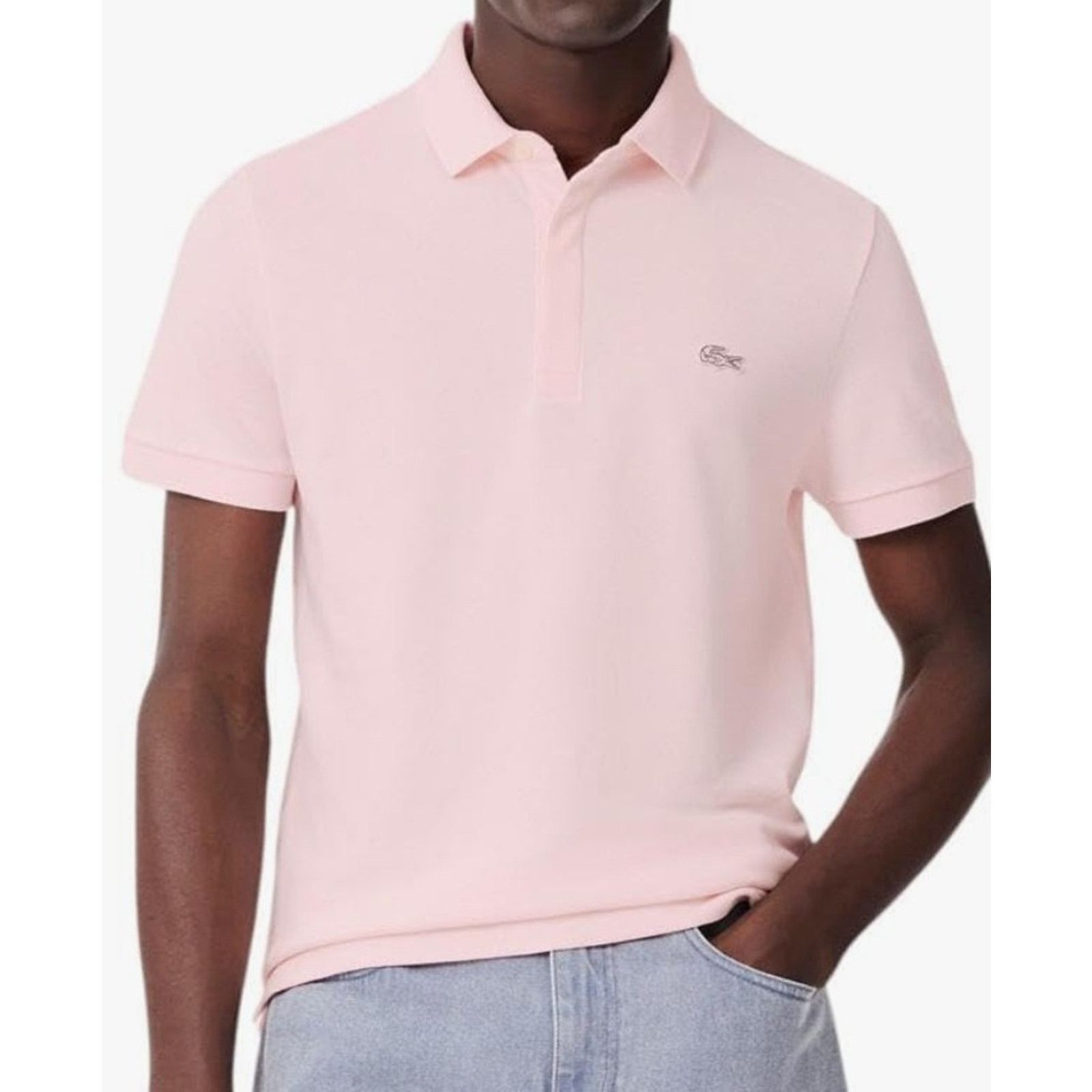 Lacoste Lacoste Mens Short Sleeve Paris Polo, Flamingo Pink 2XL Size US XXL / EU 58 / 5 - 1 Thumbnail