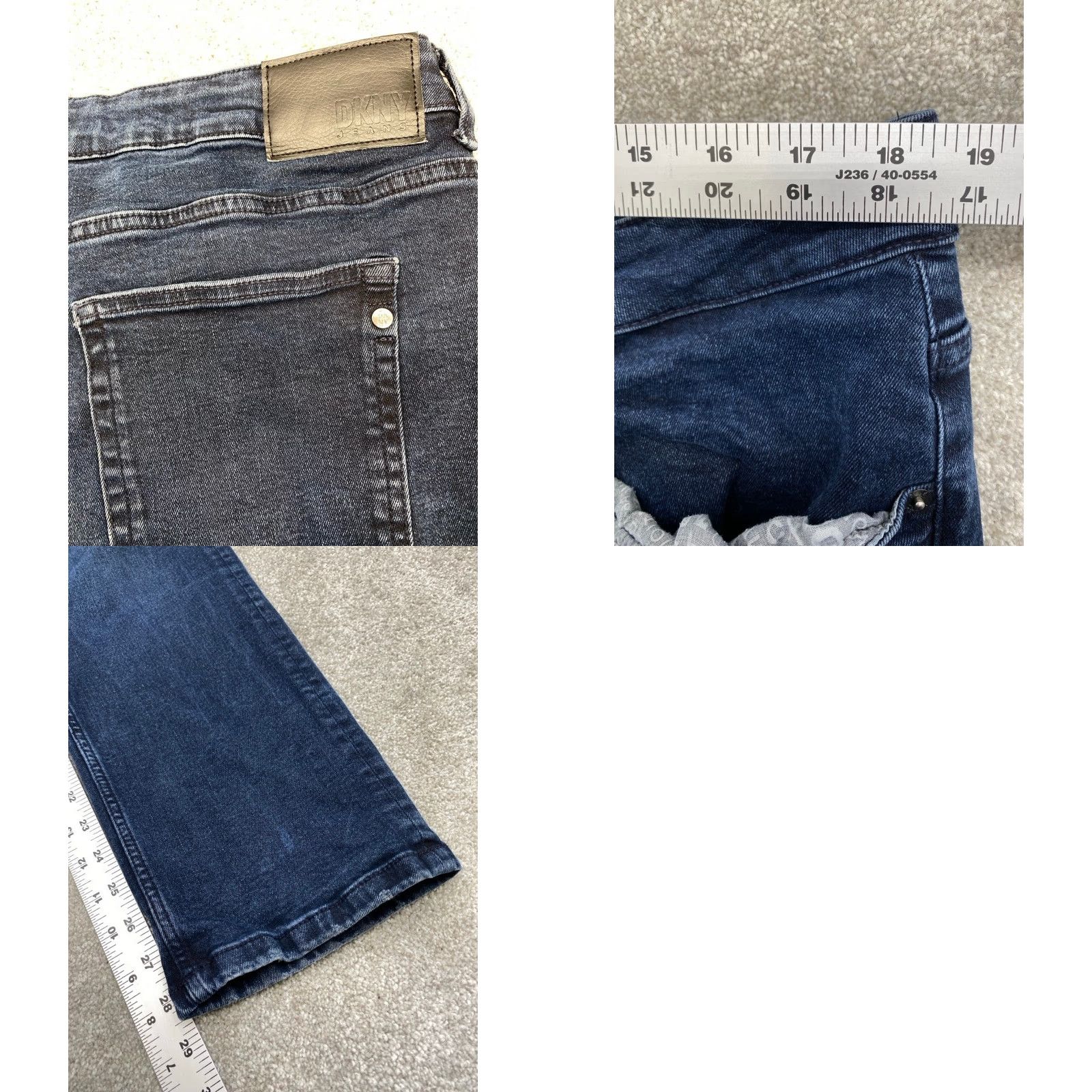 DKNY DKNY Jeans Men 36X30 Blue Denim Slim Fit Straight Leg Stretch 5348 Regular 5-Pocket Design Mens Clothing Jeans Size US 36 / EU 52 - 8 Thumbnail