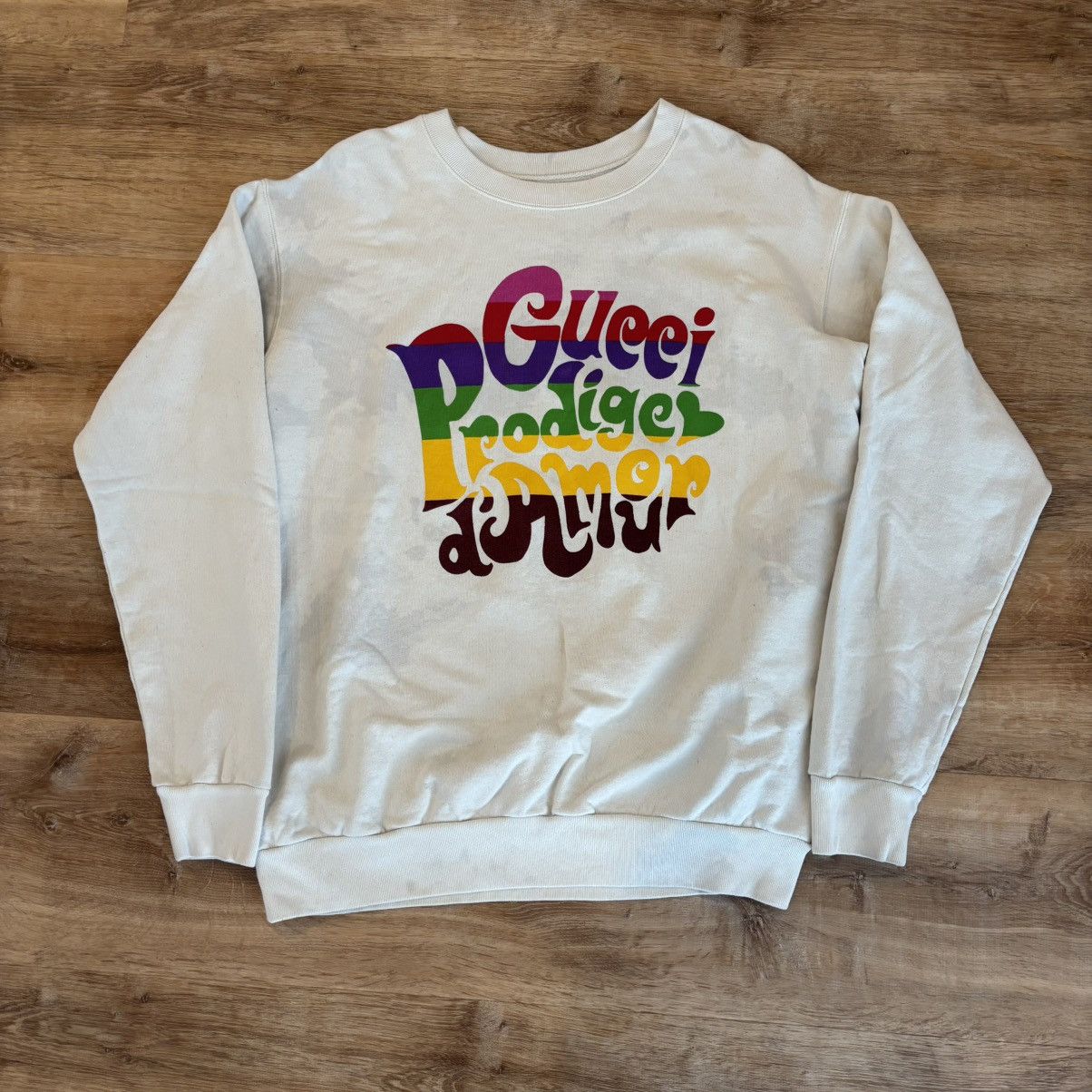 Gucci Gucci Rainbow Crewneck Size Large Size US L / EU 52-54 / 3 - 1 Thumbnail