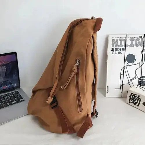 Other Retro y2k irregular canvas backpack aesthetic Size ONE SIZE - 4 Thumbnail
