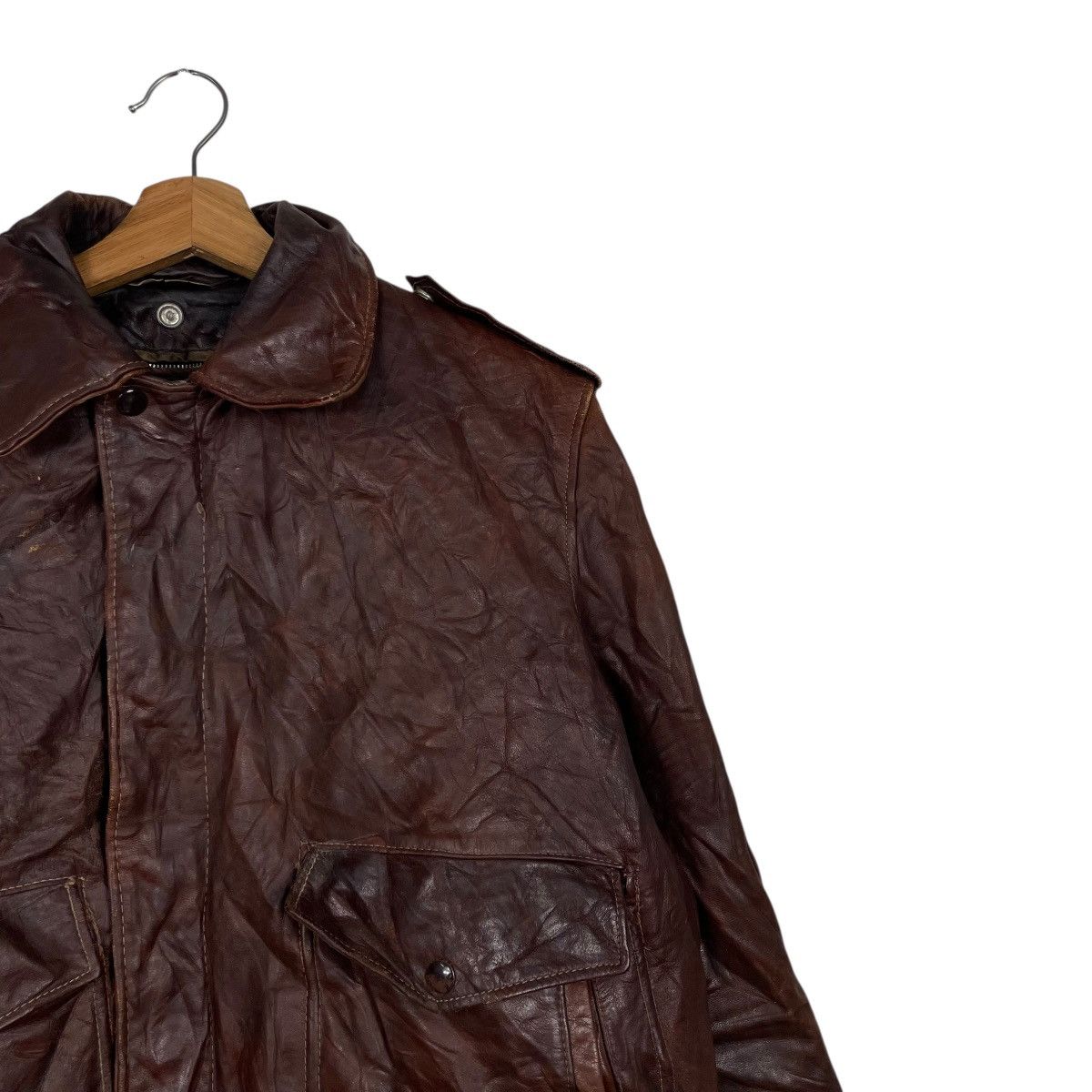 Schott Vintage Schott NYC I.S674.M.S Leather Flight Jacket Size US M / EU 48-50 / 2 - 5 Thumbnail