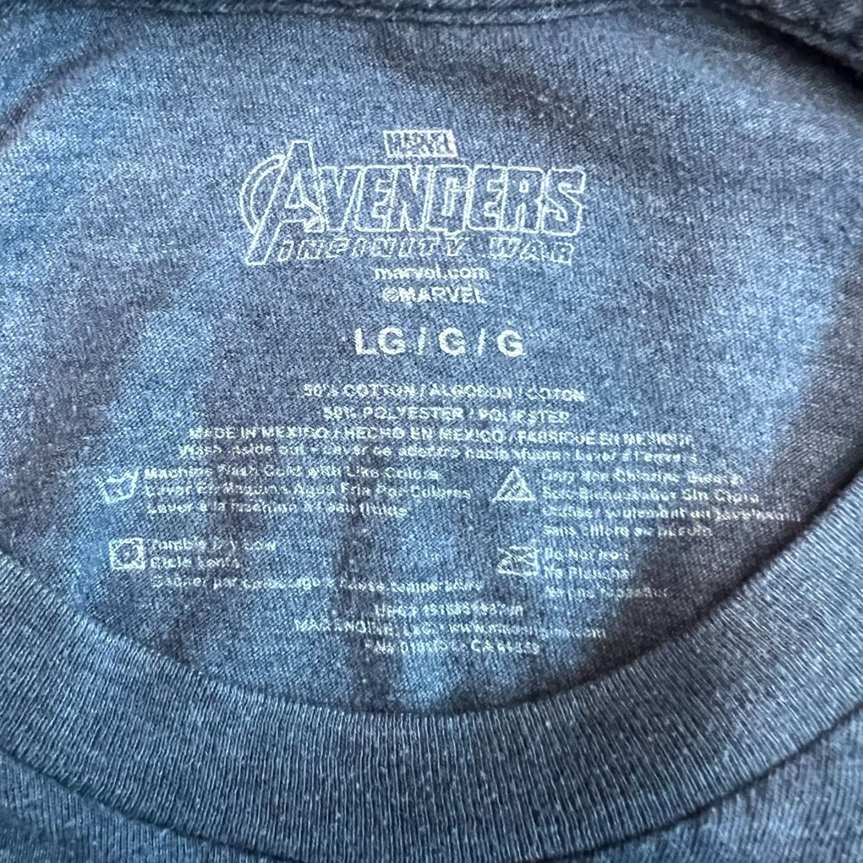 Vintage Marvel Avengers Infinity Wars T Shirt Adult L Blue Graphic Tee Mens Size US L / EU 52-54 / 3 - 5 Thumbnail