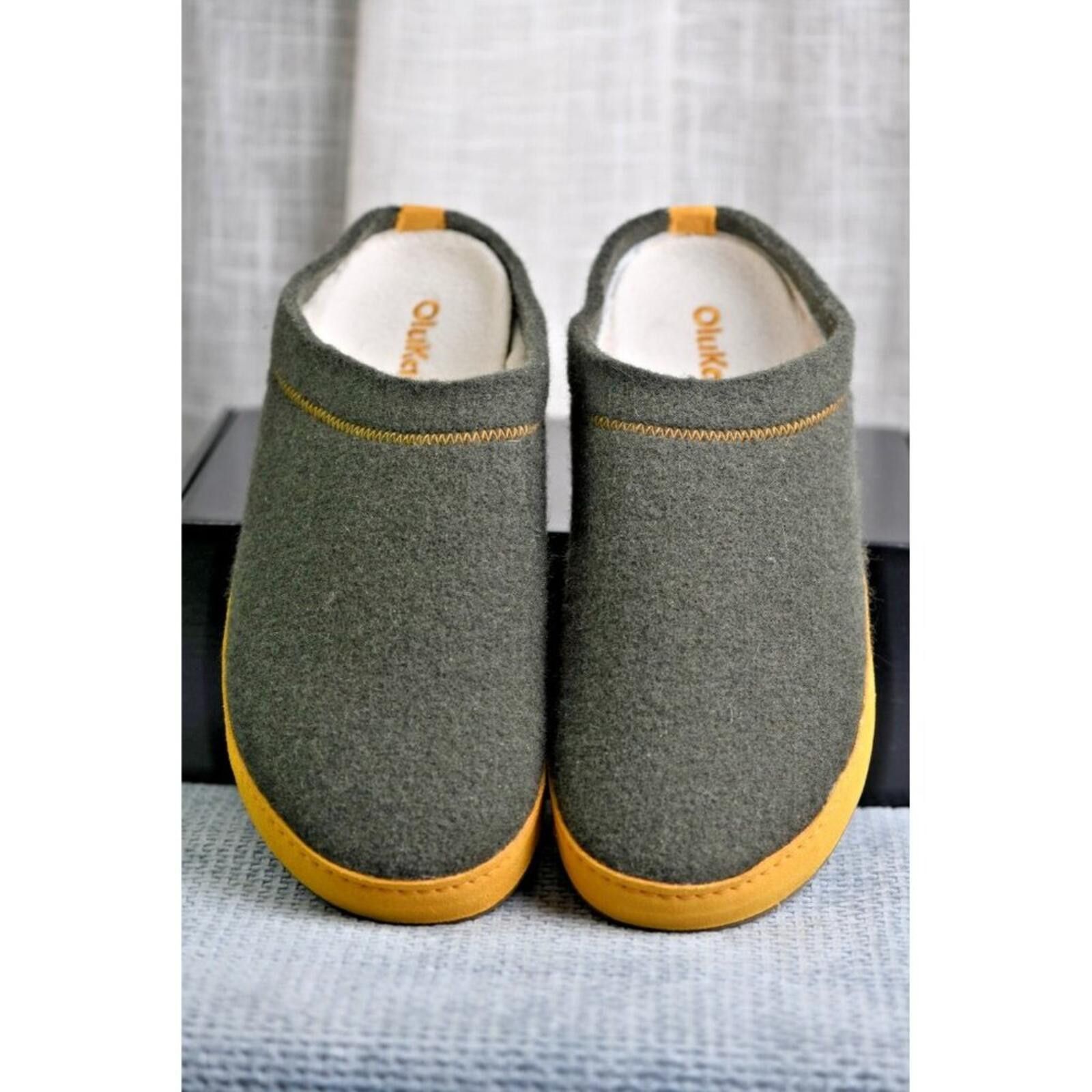 Olukai Olukai Men’s Hamani Hulu Slip-On | Dusty Olive/Mustard Size US 13 / EU 46 - 7 Thumbnail