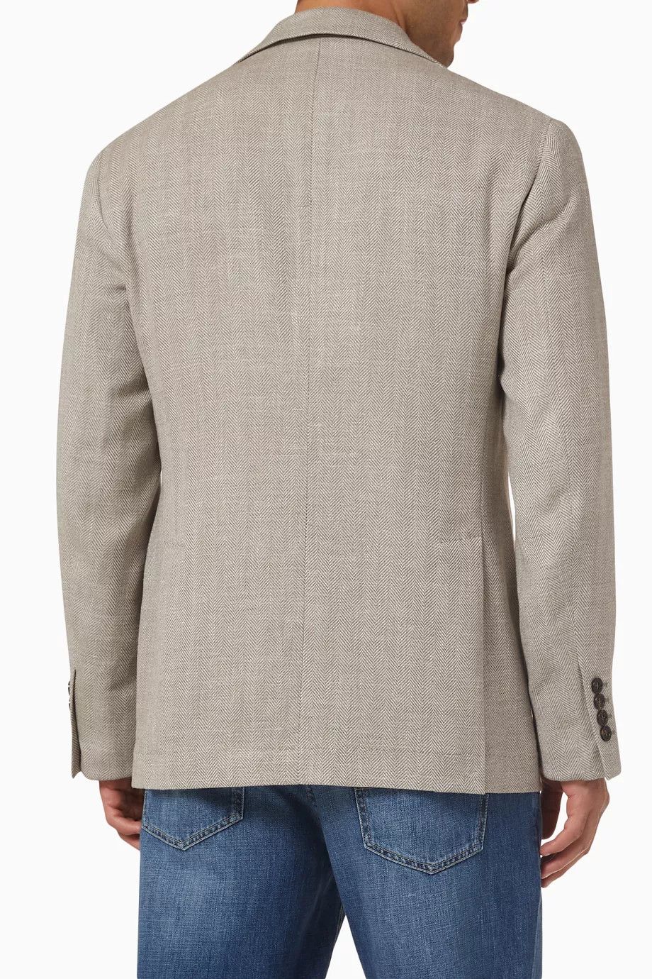 Brunello Cucinelli o1w1db10126 Deconstructed Cavallo Blazer in Light Brown Size US XL / EU 56 / 4 - 3 Thumbnail