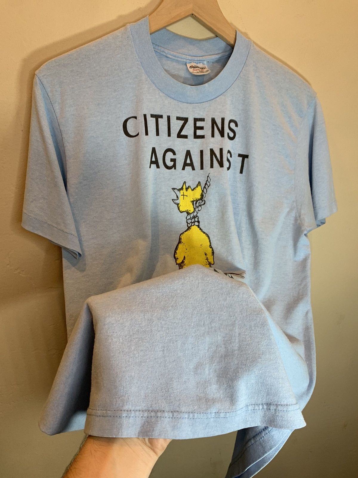 Vintage RARE Vintage 70s Citizens Against Welfare For The Rich Shirt Size US L / EU 52-54 / 3 - 5 Thumbnail
