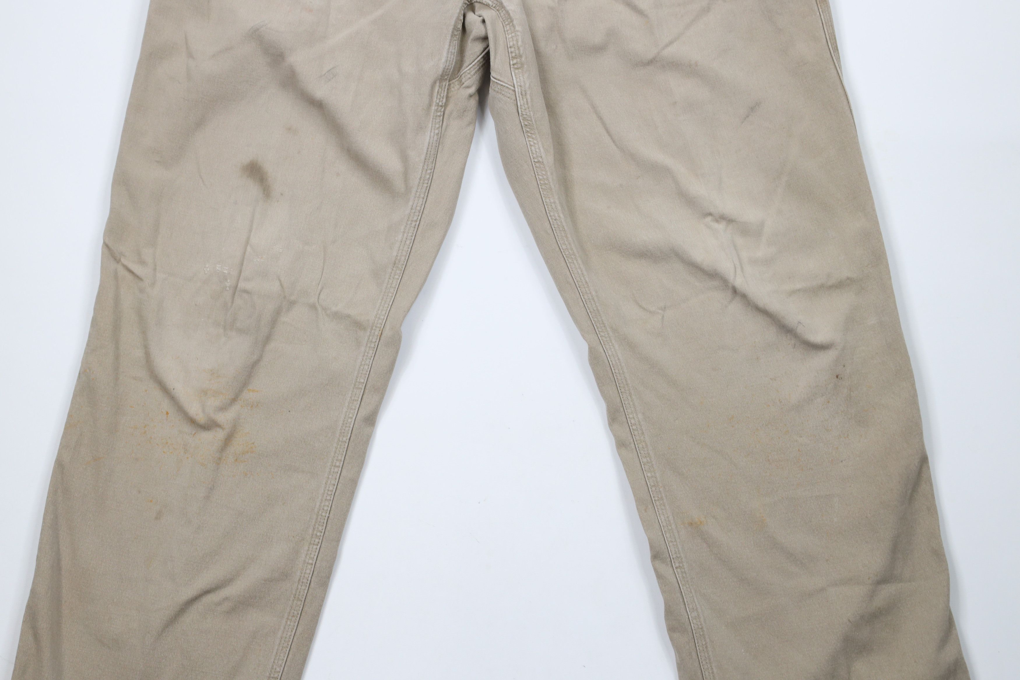 Duluth Trading Company × Vintage Duluth Trading Co Flex Fire Hose Dungaree Pants Beige Size US 34 / EU 50 - 3 Thumbnail