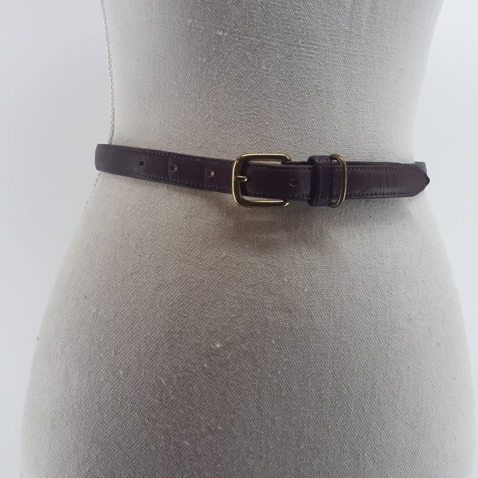 Dockers Docker's Red Burgundy Gold tone Buckle Hand Crafted USA Belt Size ONE SIZE - 12 Thumbnail