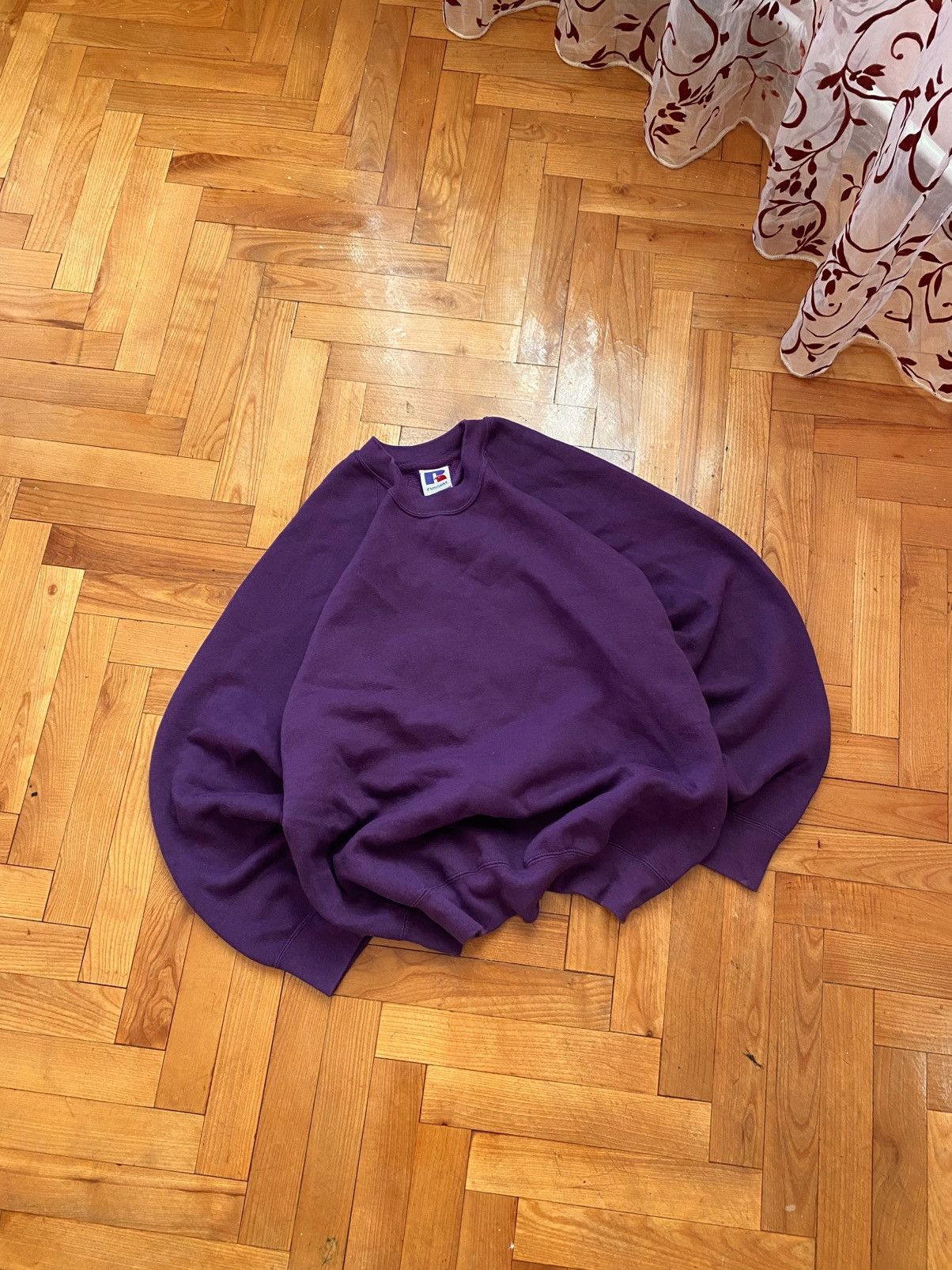Russell Athletic Vintage Russel Athletic Boxy Blank Heavy Sweatshirt Size US L / EU 52-54 / 3 - 2 Thumbnail