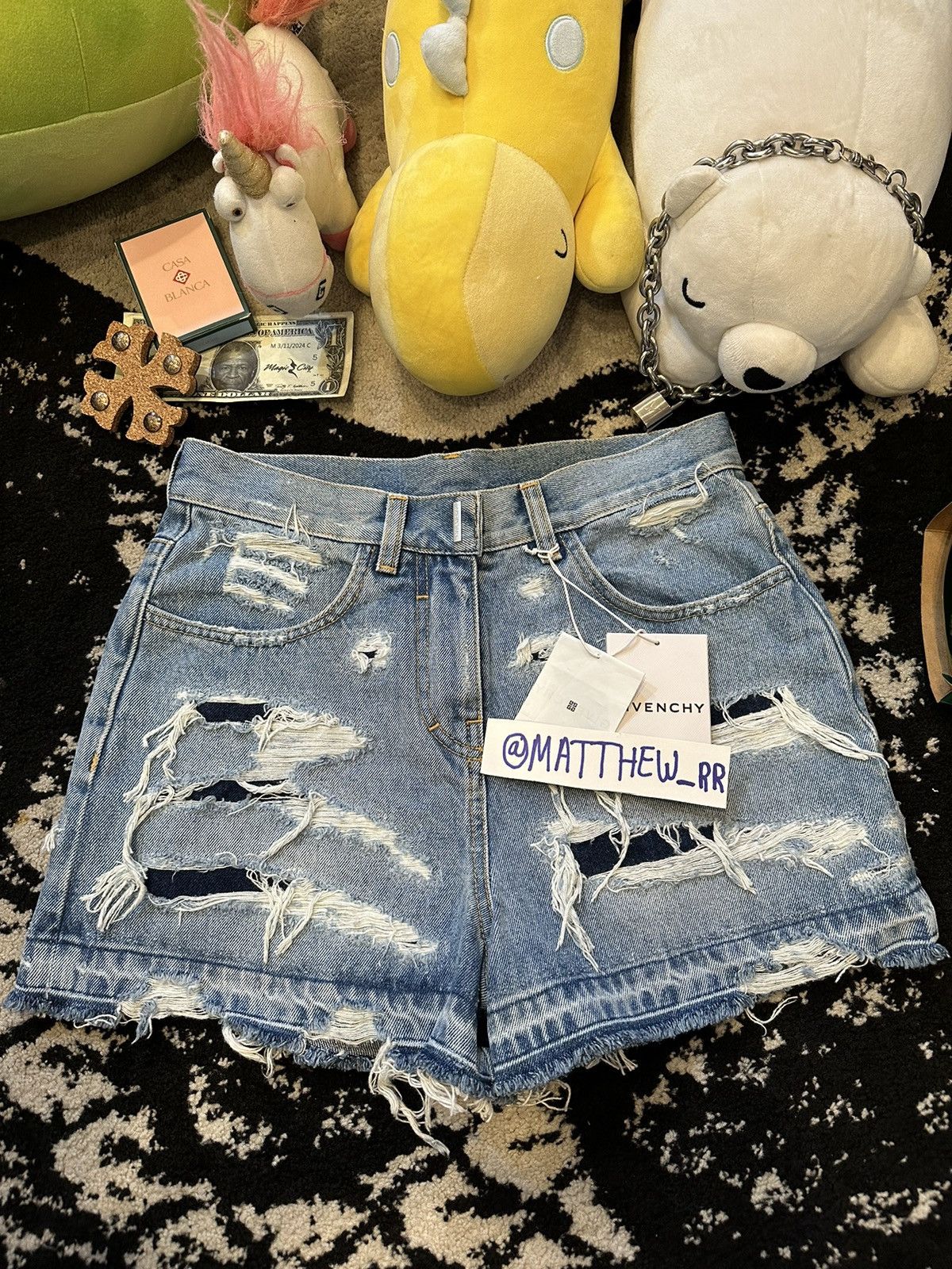 【GIVENCHY】CURVED SIDE DENIM SHORTS Givenchy `Curved Side` Denim Shorts | Grailed